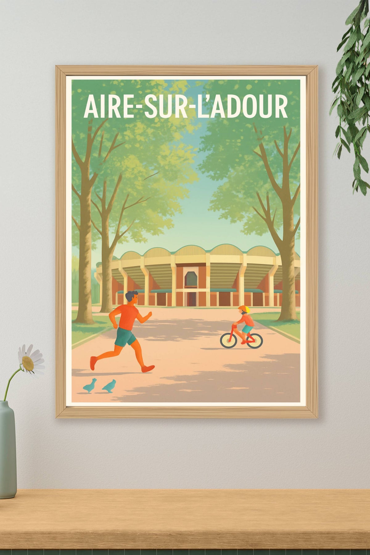 Affiche Aire-sur-l'Adour — Évasion sportive et familiale · poster d'art de Aire-sur-l'Adour