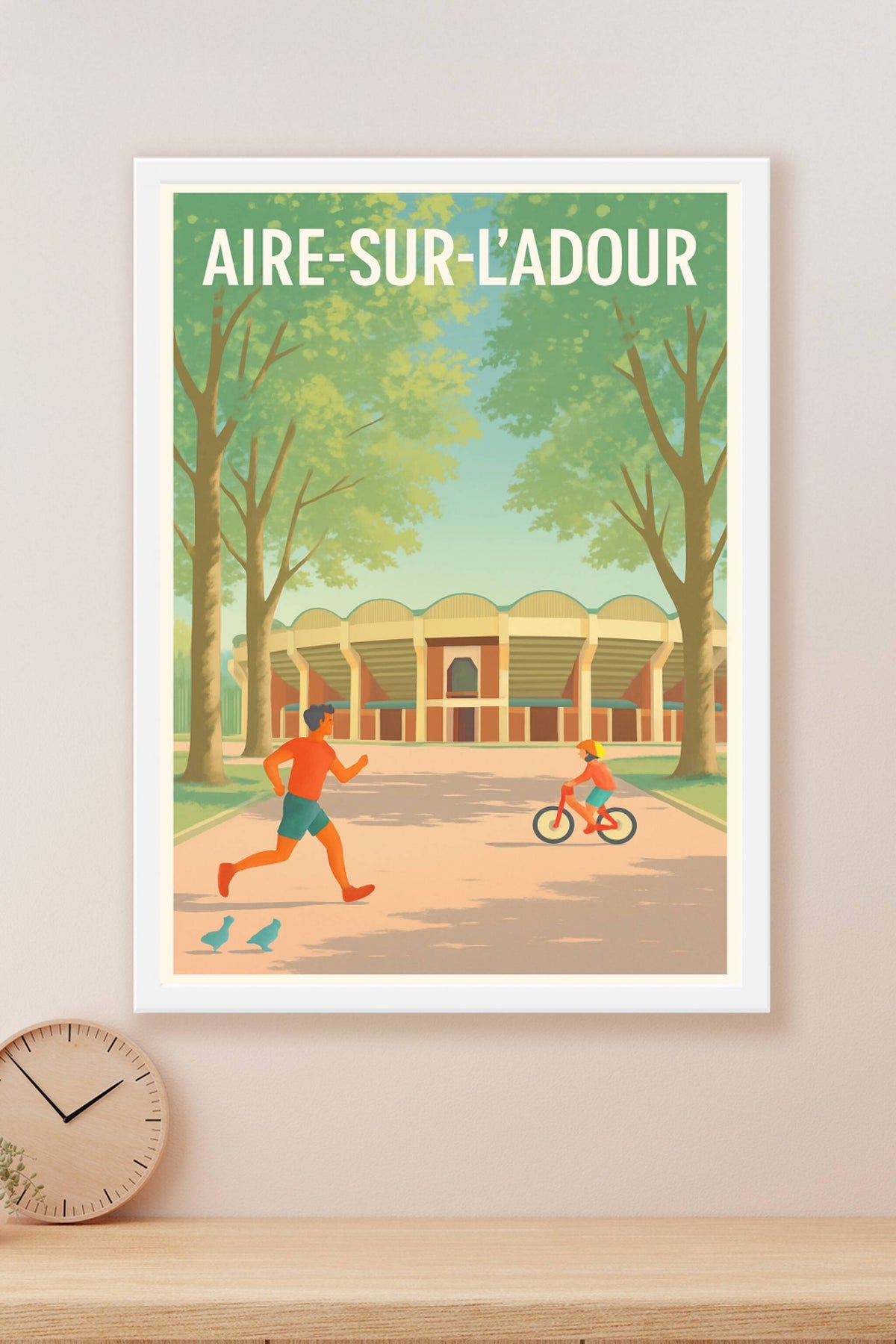Affiche Aire-sur-l'Adour — Évasion sportive et familiale · poster d'art de Aire-sur-l'Adour