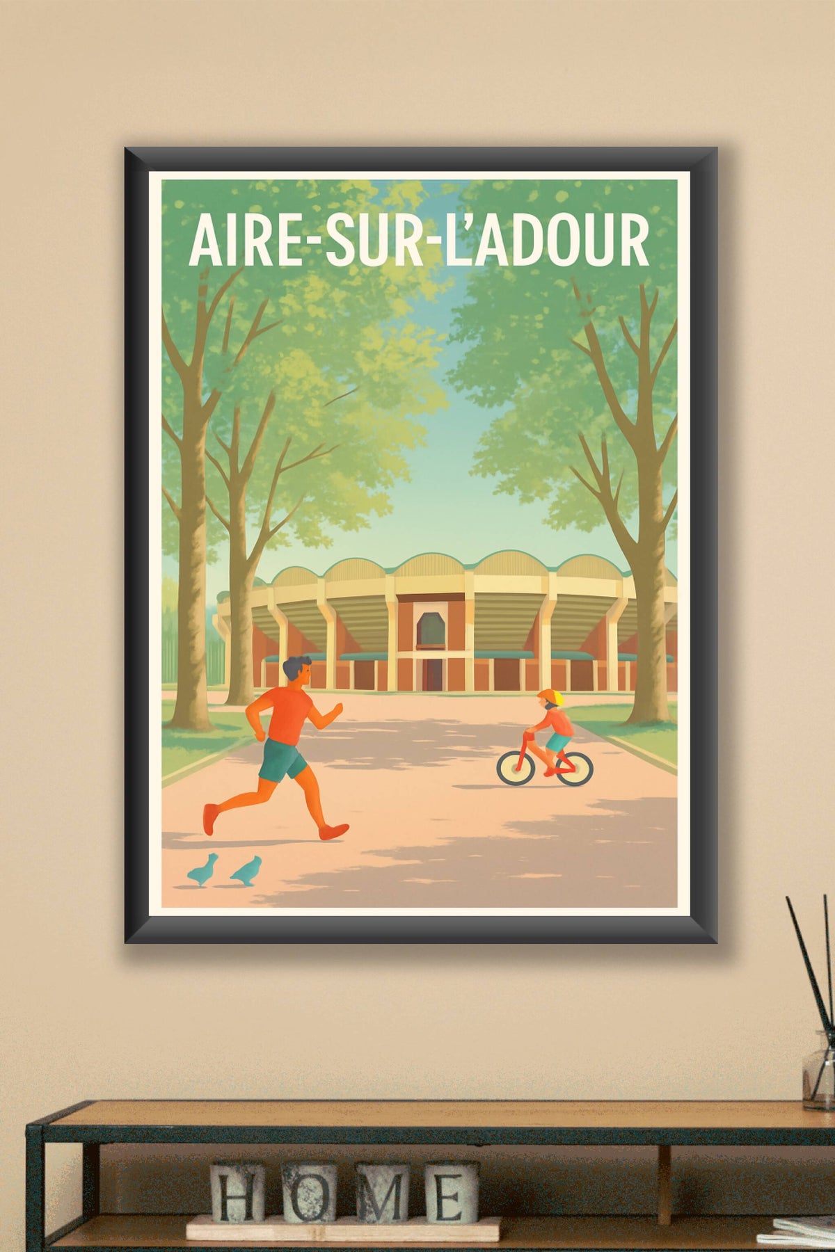 Affiche Aire-sur-l'Adour — Évasion sportive et familiale · poster d'art de Aire-sur-l'Adour
