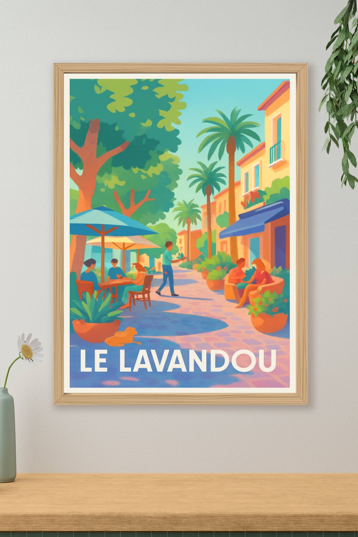 Affiche Le Lavandou — Promenade ensoleillée au cœur de la Méditerranée · poster d'art de Le Lavandou