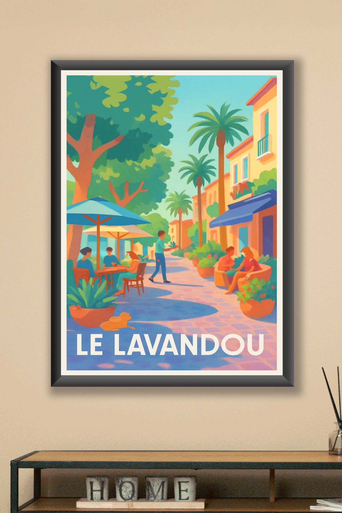 Affiche Le Lavandou — Promenade ensoleillée au cœur de la Méditerranée · poster d'art de Le Lavandou