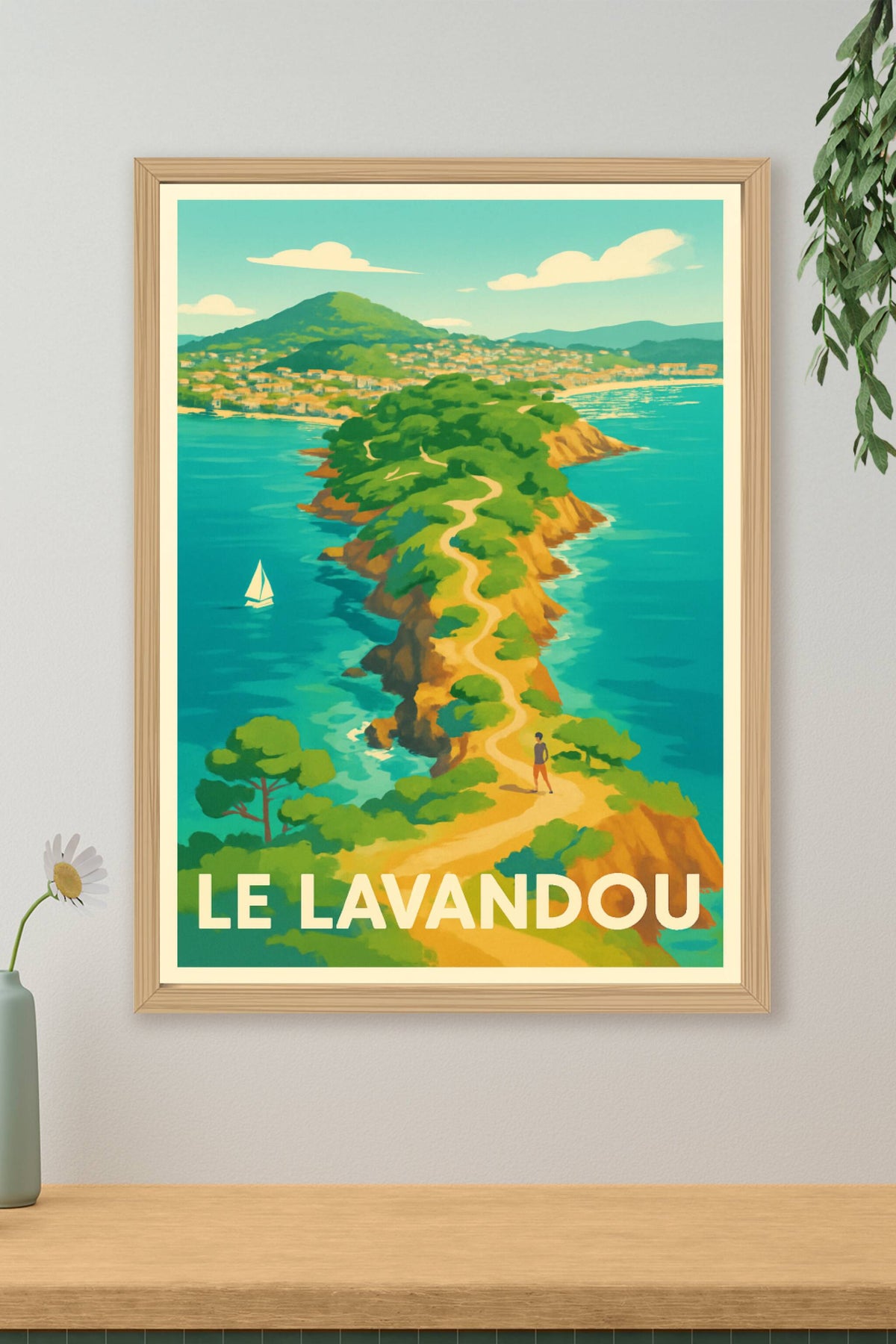 Affiche Le Lavandou — L'escapade nature en bord de mer · poster d'art de Le Lavandou