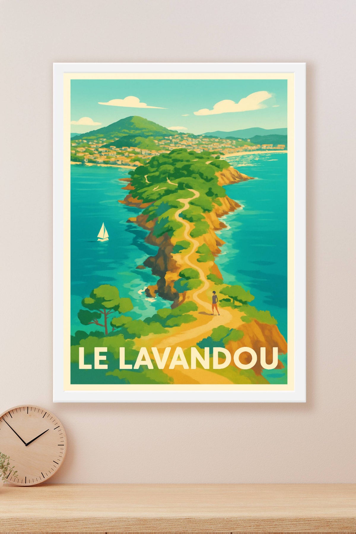 Affiche Le Lavandou — L'escapade nature en bord de mer · poster d'art de Le Lavandou