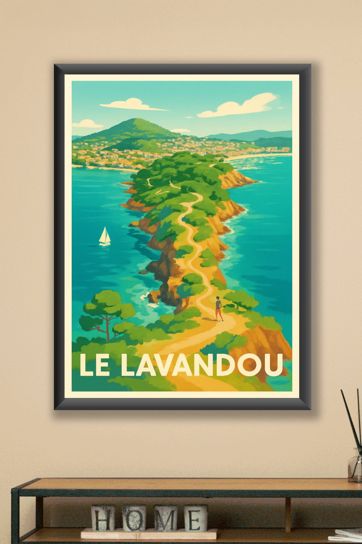 Affiche Le Lavandou — L'escapade nature en bord de mer · poster d'art de Le Lavandou
