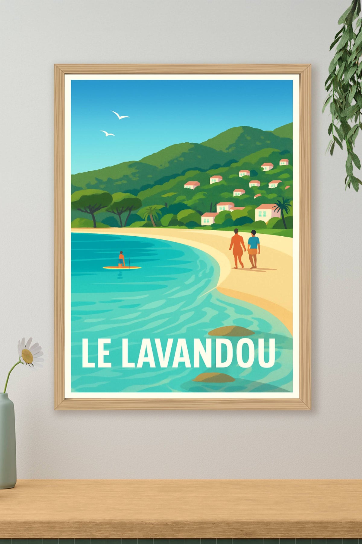 Affiche Le Lavandou — Évasion et sérénité au bord de la Méditerranée · poster d'art de Le Lavandou