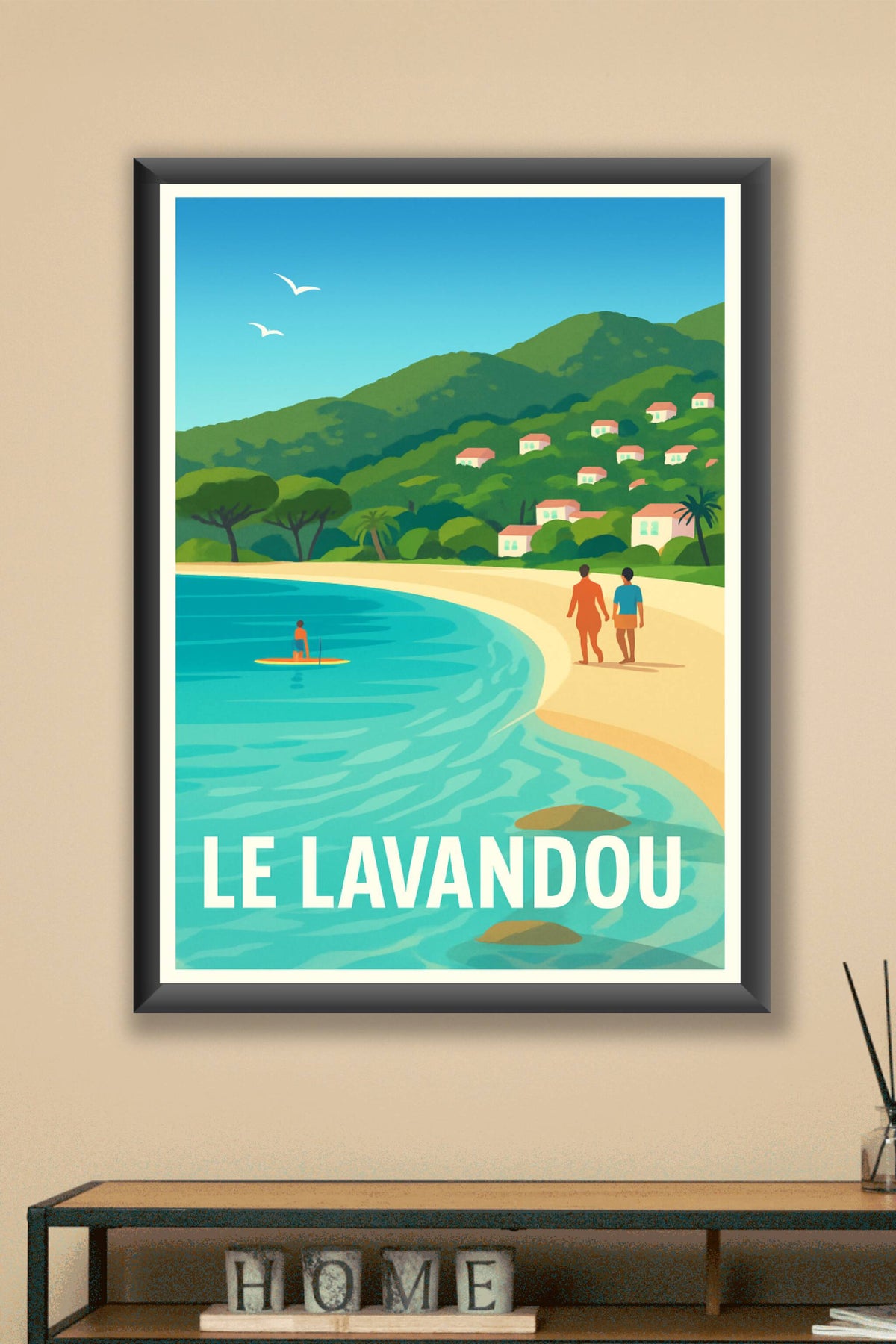 Affiche Le Lavandou — Évasion et sérénité au bord de la Méditerranée · poster d'art de Le Lavandou