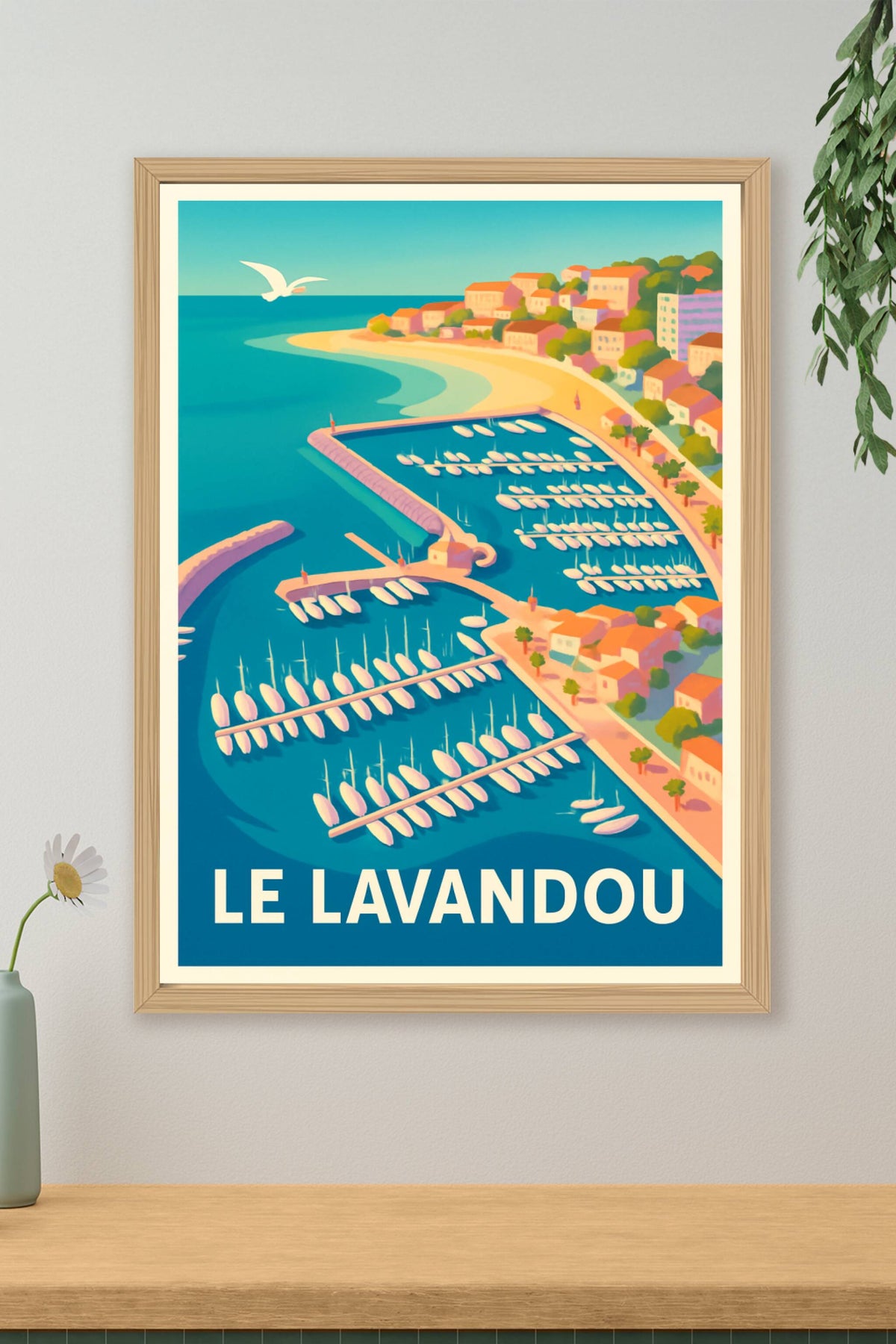 Affiche Le Lavandou — L'évasion méditerranéenne en couleurs · poster d'art de Le Lavandou