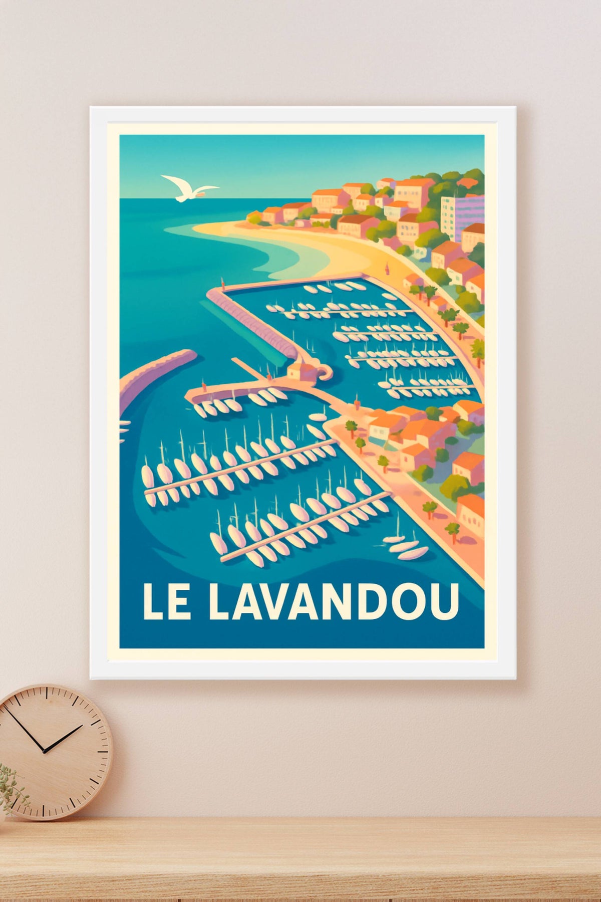 Affiche Le Lavandou — L'évasion méditerranéenne en couleurs · poster d'art de Le Lavandou