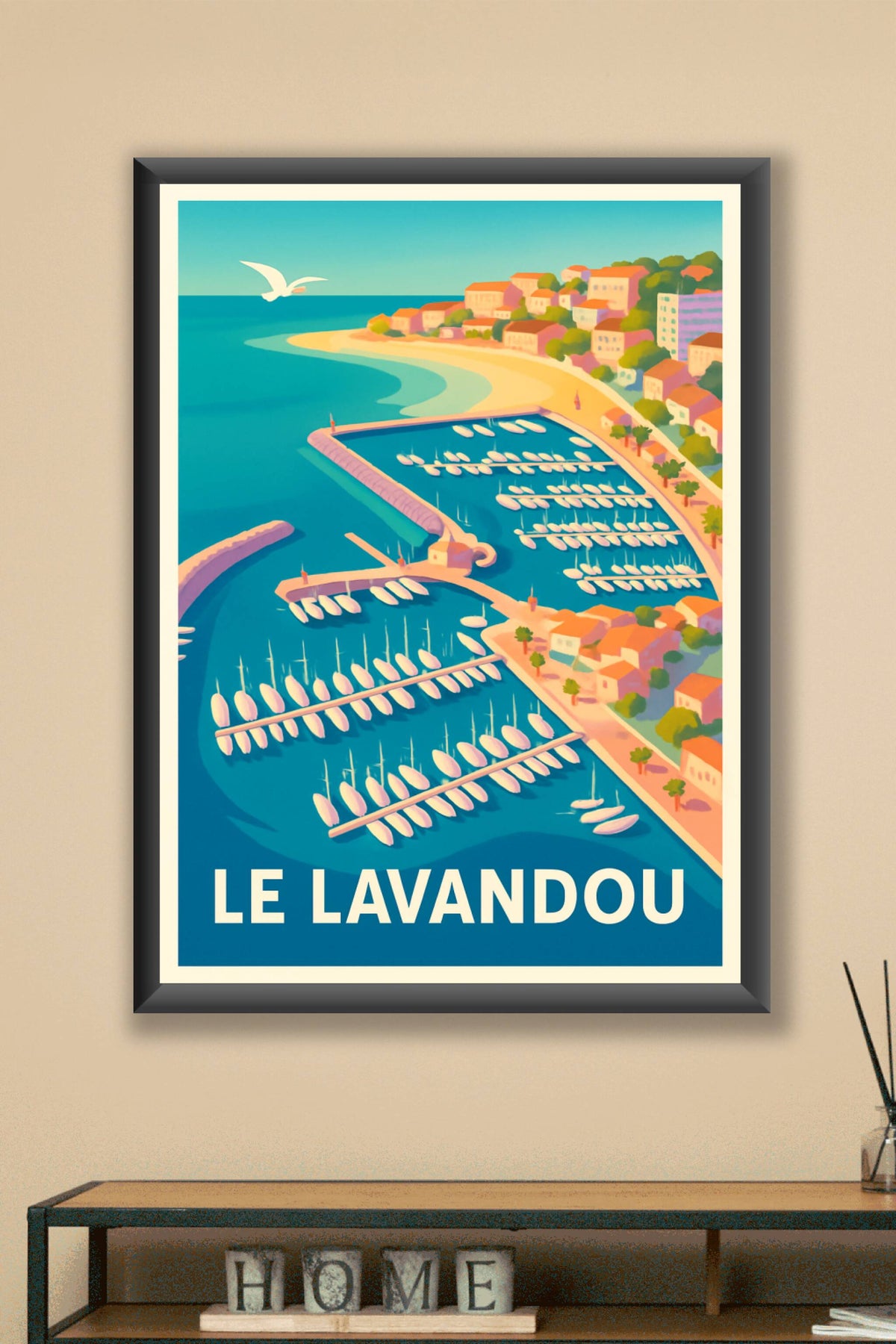 Affiche Le Lavandou — L'évasion méditerranéenne en couleurs · poster d'art de Le Lavandou