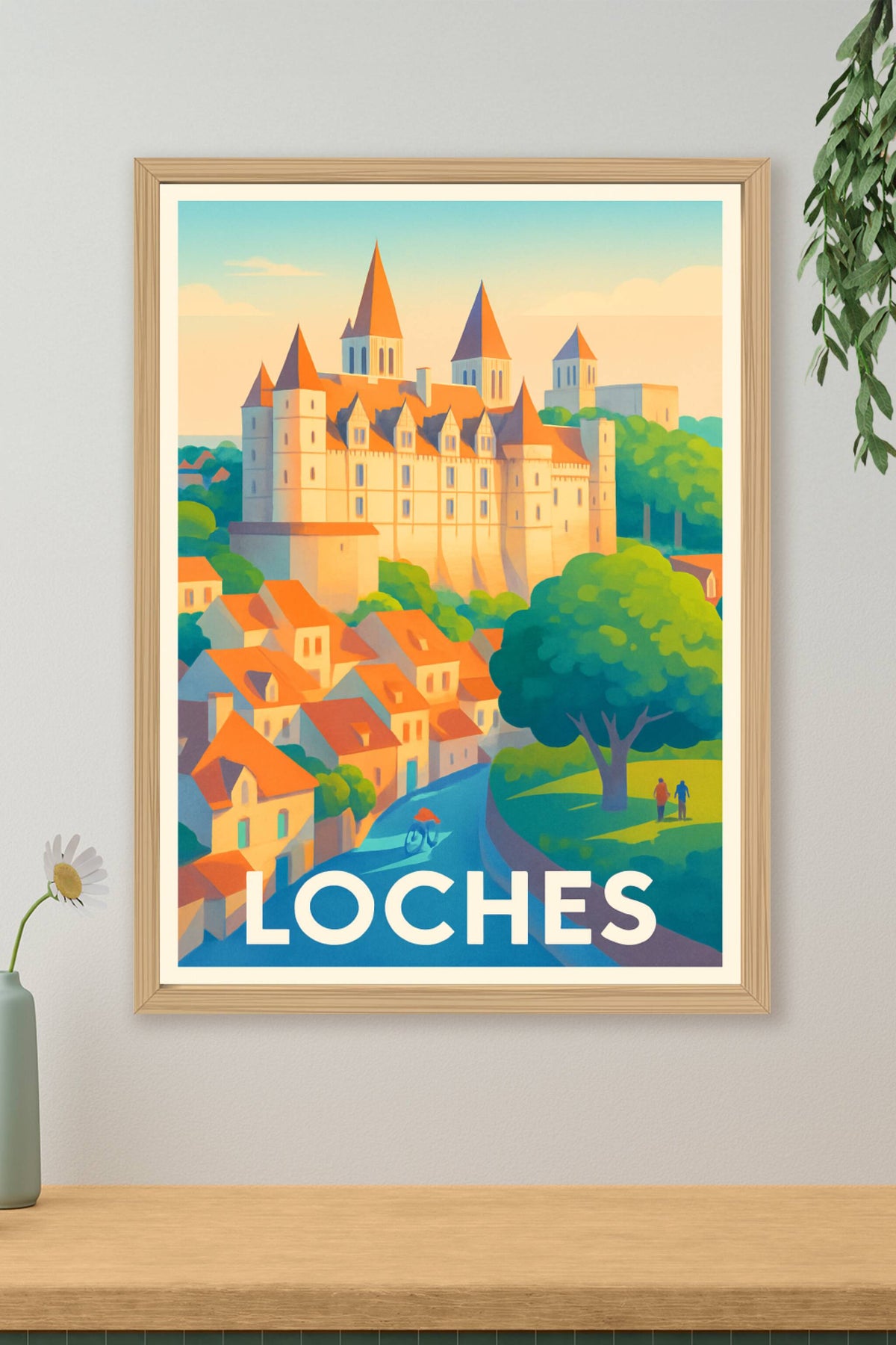 Affiche Loches — Charme médiéval et lumière d'exception · poster d'art de Loches