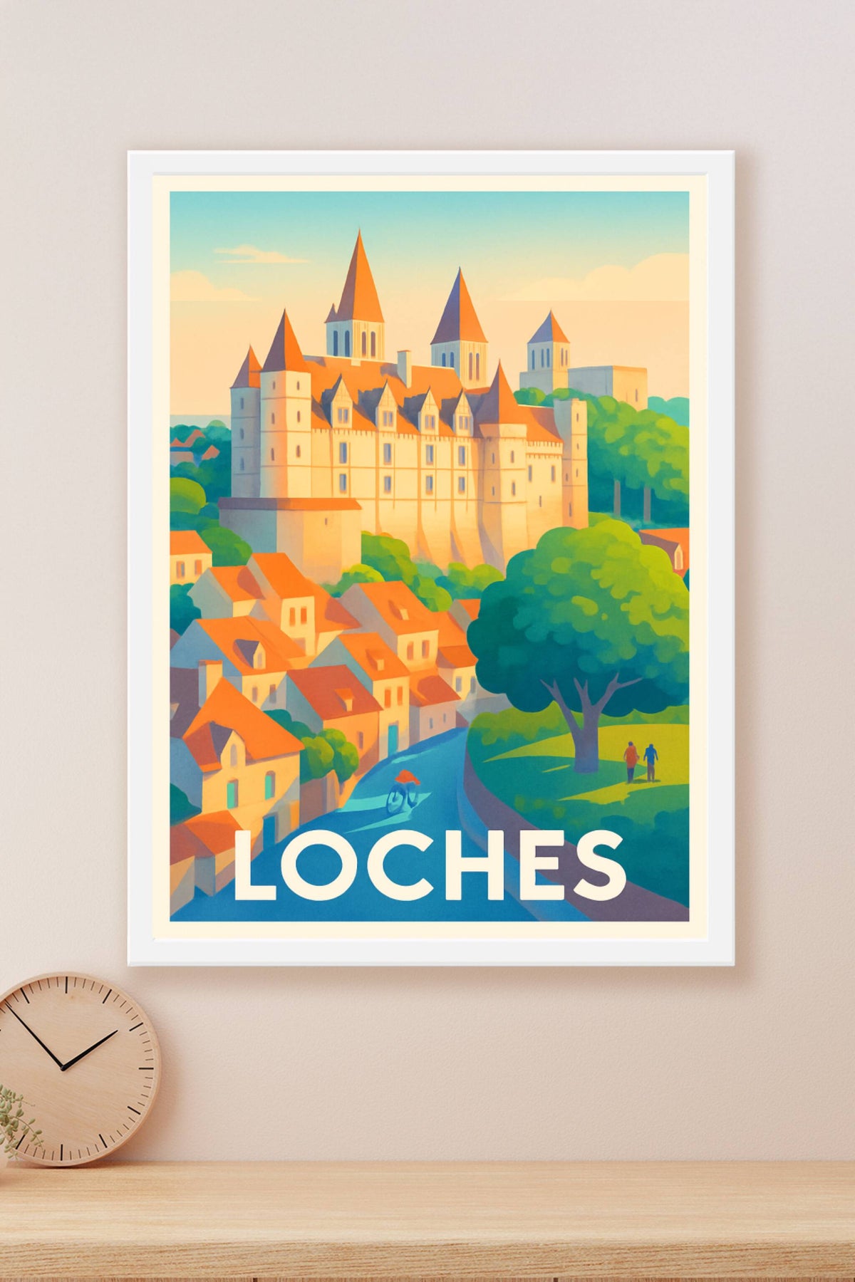 Affiche Loches — Charme médiéval et lumière d'exception · poster d'art de Loches