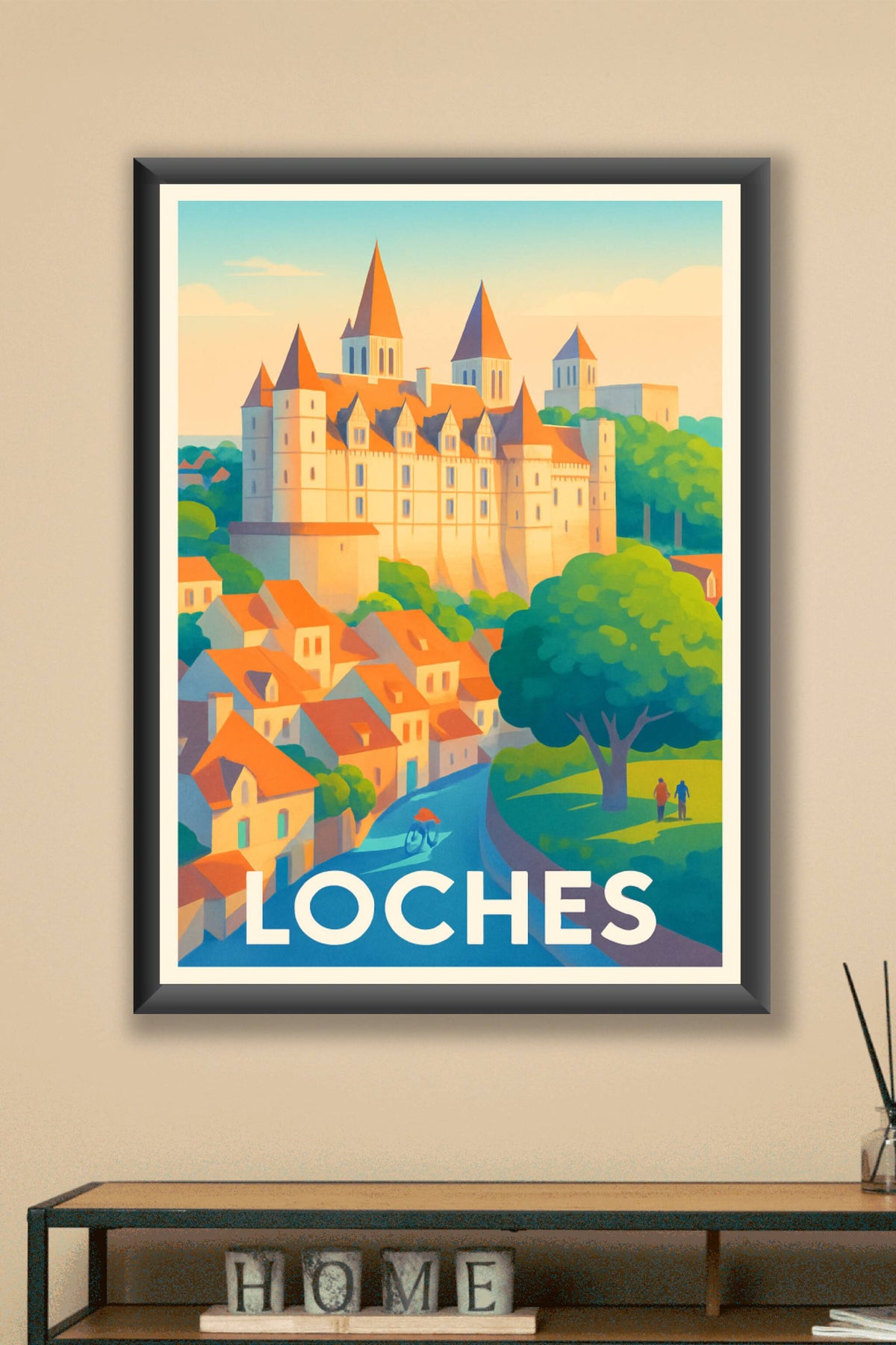 Affiche Loches — Charme médiéval et lumière d'exception · poster d'art de Loches