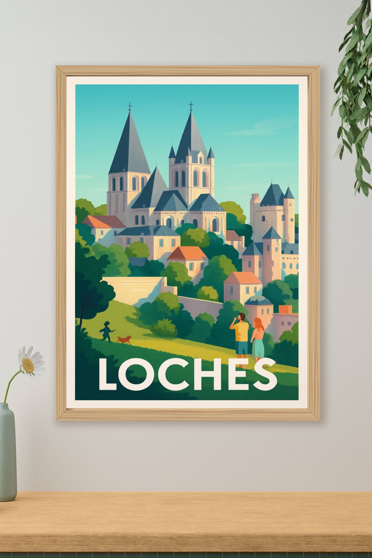 Affiche Loches — Splendeur médiévale au cœur de la vallée · poster d'art de Loches