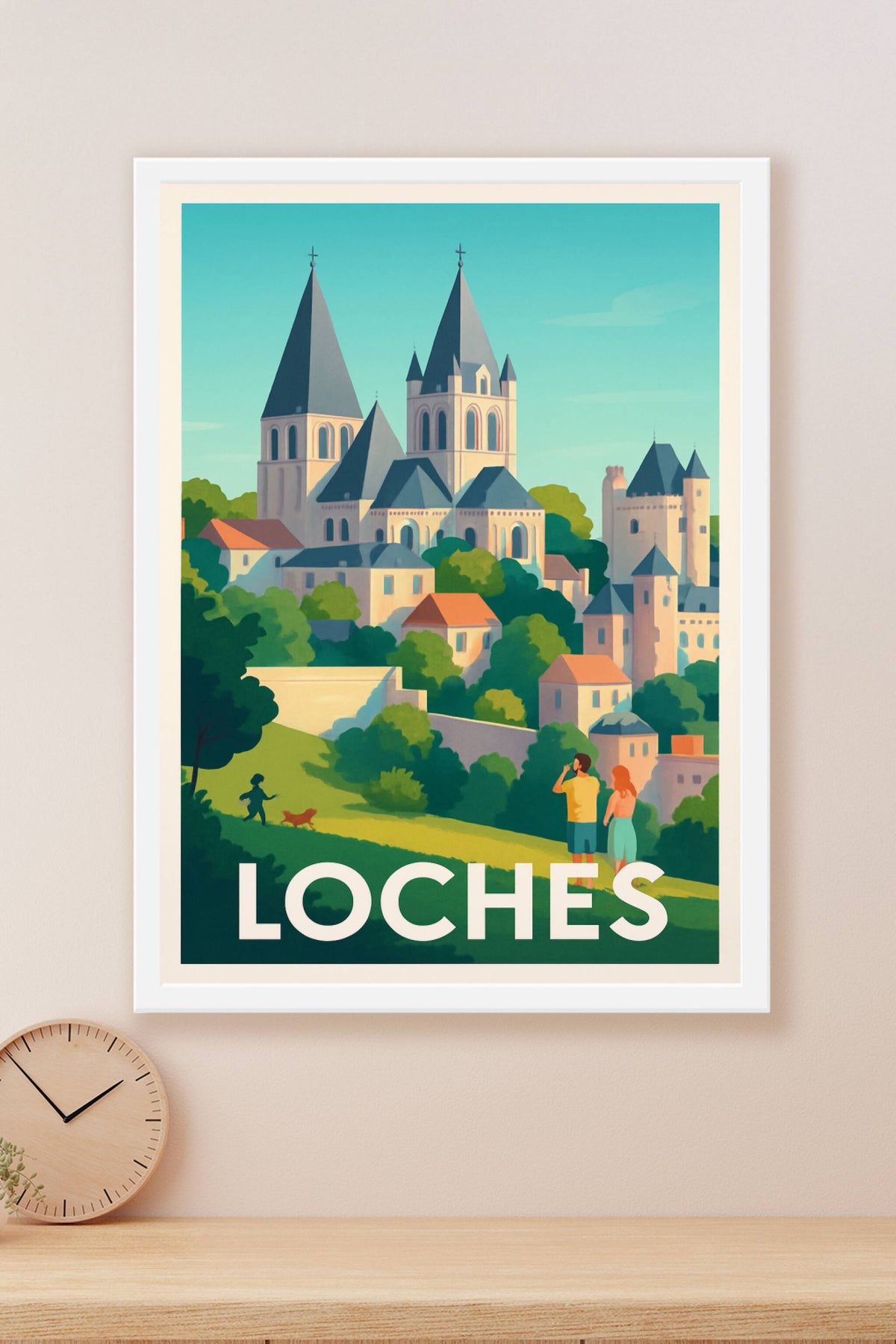 Affiche Loches — Splendeur médiévale au cœur de la vallée · poster d'art de Loches