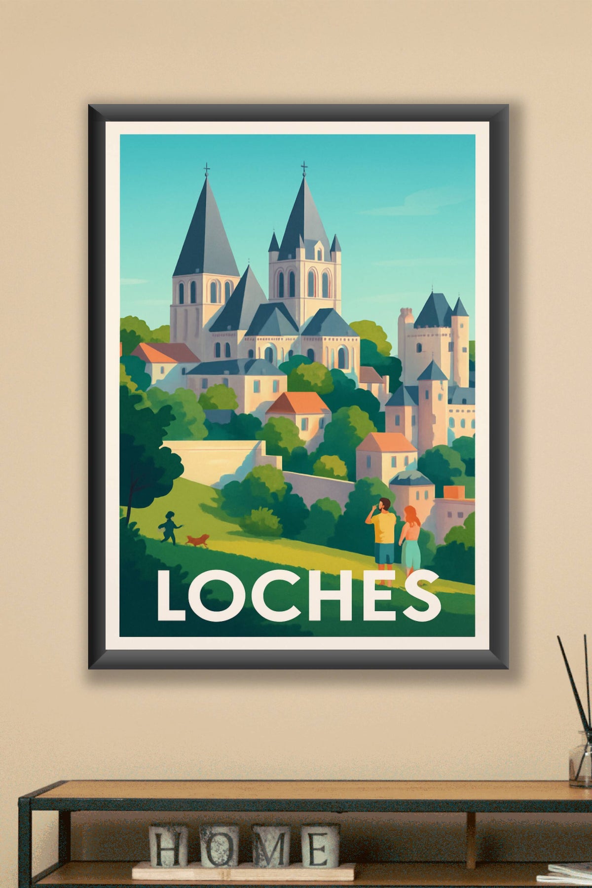 Affiche Loches — Splendeur médiévale au cœur de la vallée · poster d'art de Loches