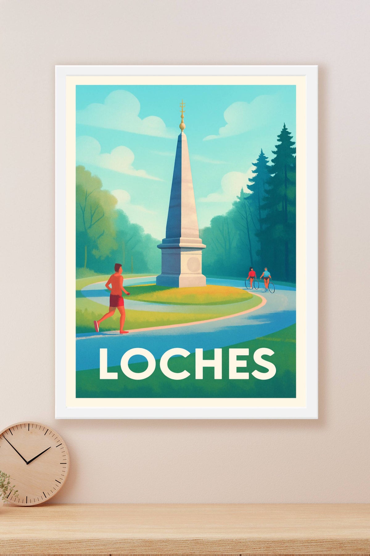 Affiche Loches — Harmonie entre nature et patrimoine · poster d'art de Loches