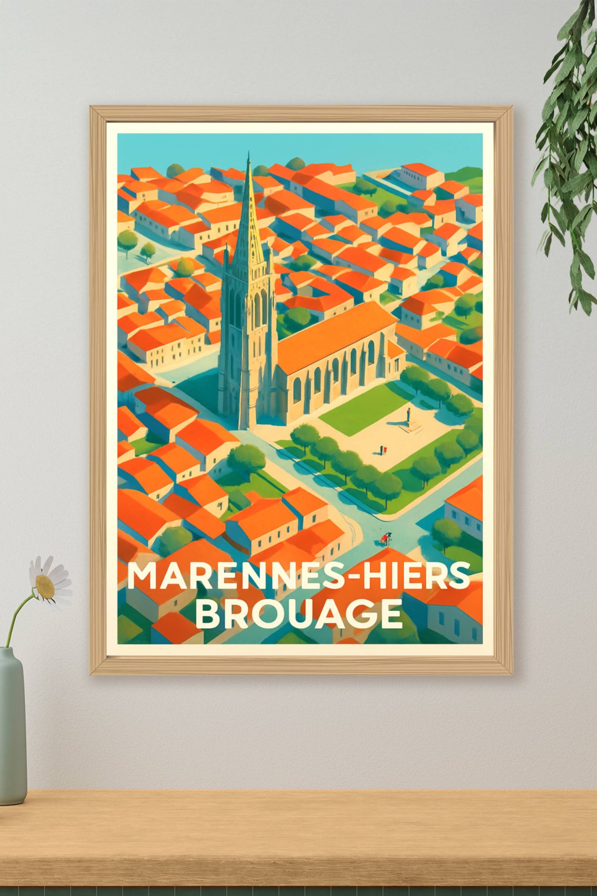 Affiche Marennes-Hiers Brouage — Charme authentique et patrimoine historique · poster d'art de Marennes-Hiers Brouage