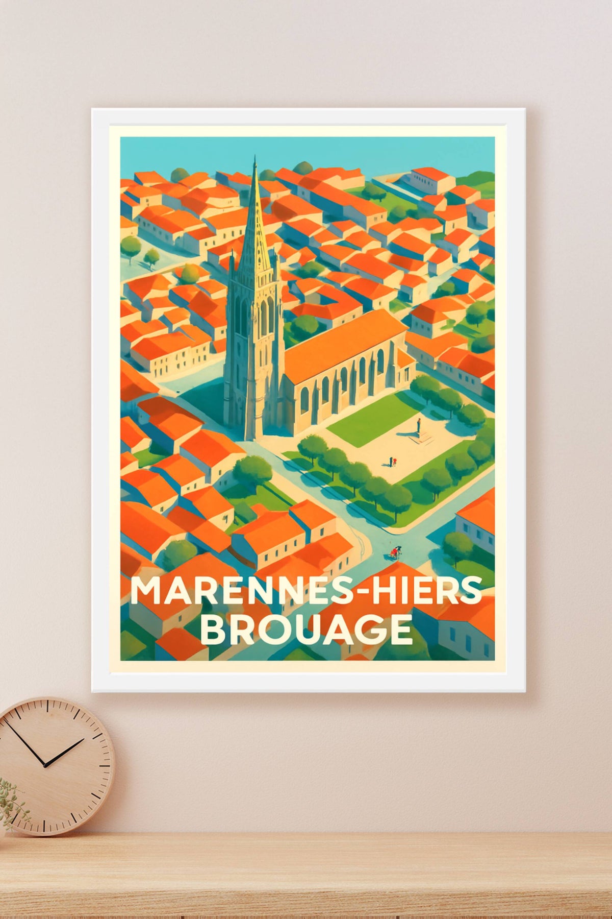 Affiche Marennes-Hiers Brouage — Charme authentique et patrimoine historique · poster d'art de Marennes-Hiers Brouage