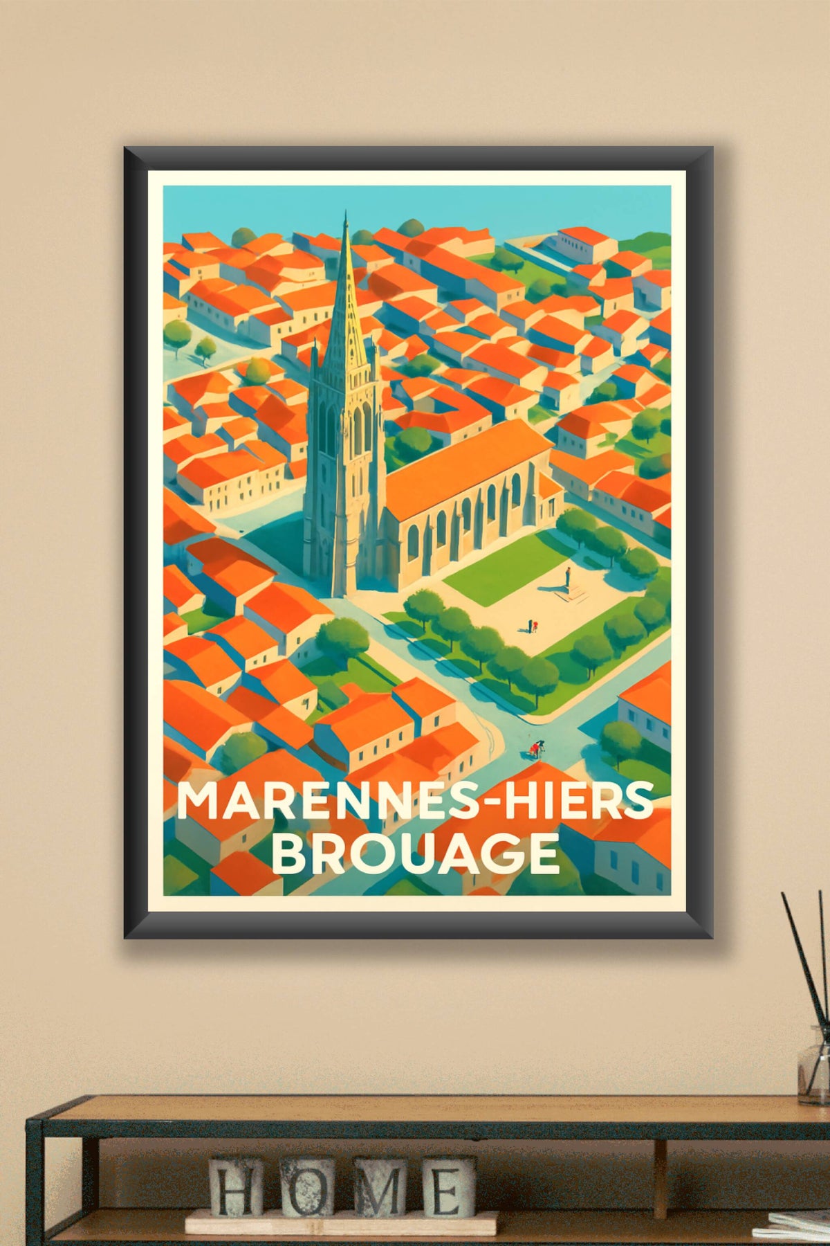 Affiche Marennes-Hiers Brouage — Charme authentique et patrimoine historique · poster d'art de Marennes-Hiers Brouage