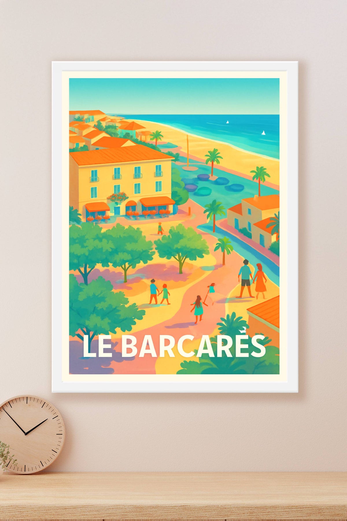 Affiche Le Barcarès — Escapade ensoleillée au bord de la Méditerranée · poster d'art de Le Barcarès
