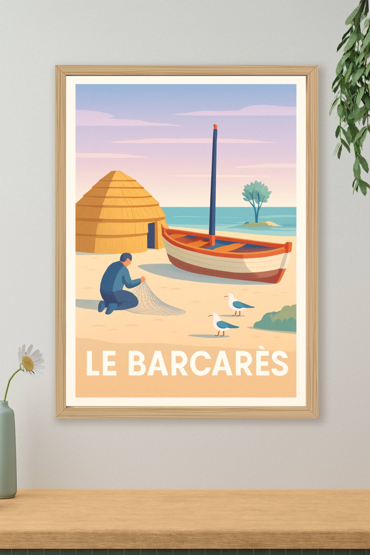 Affiche Le Barcarès — Charme et douceur méditerranéenne · poster d'art de Le Barcarès