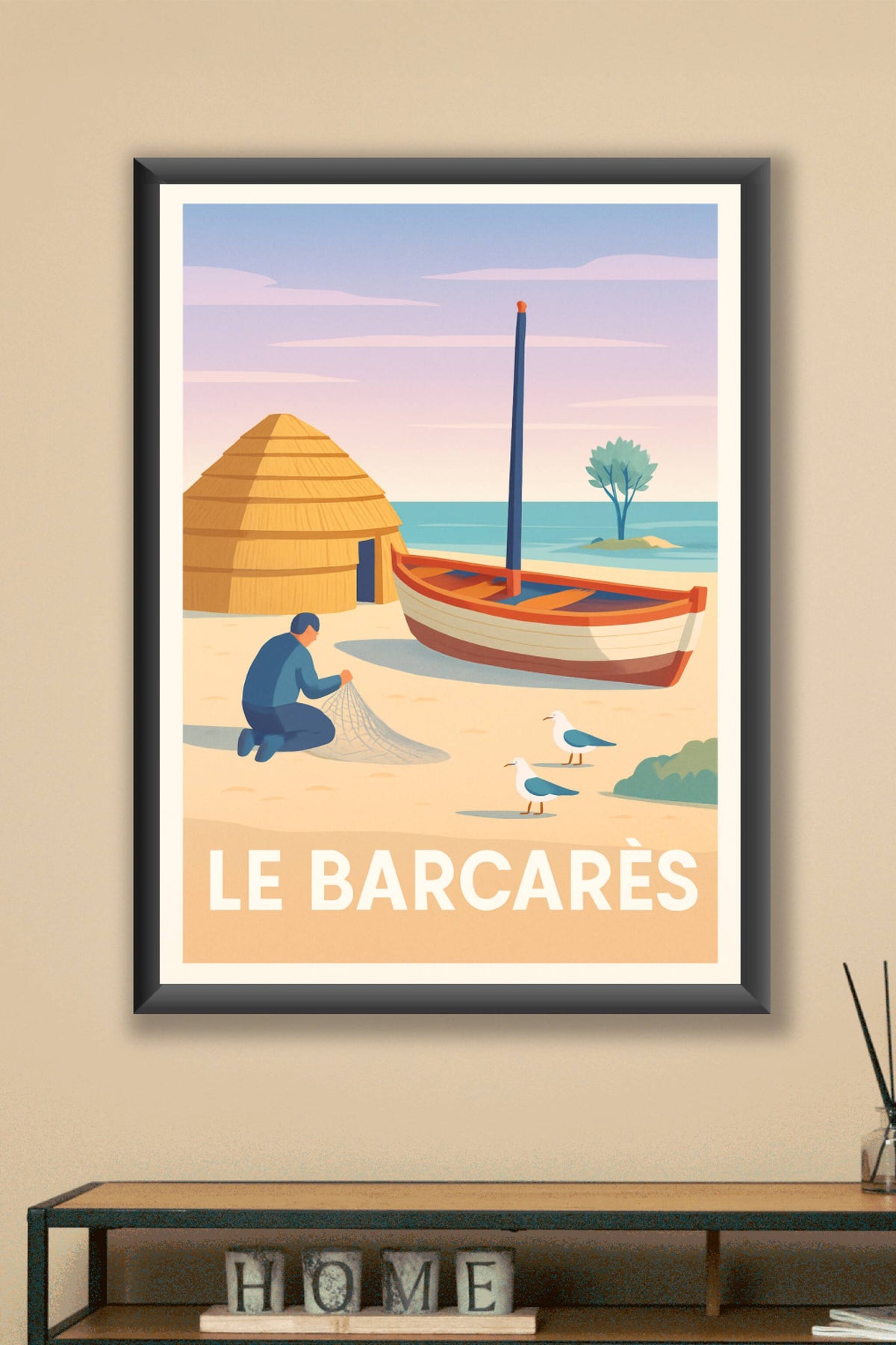 Affiche Le Barcarès — Charme et douceur méditerranéenne · poster d'art de Le Barcarès