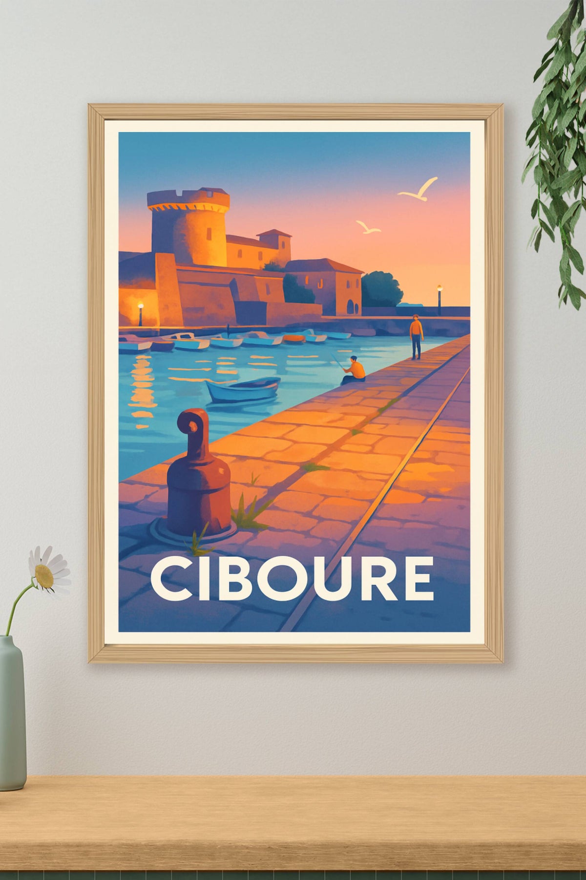 Affiche Ciboure — Charme et douceur au bord de l'eau · poster d'art de Ciboure