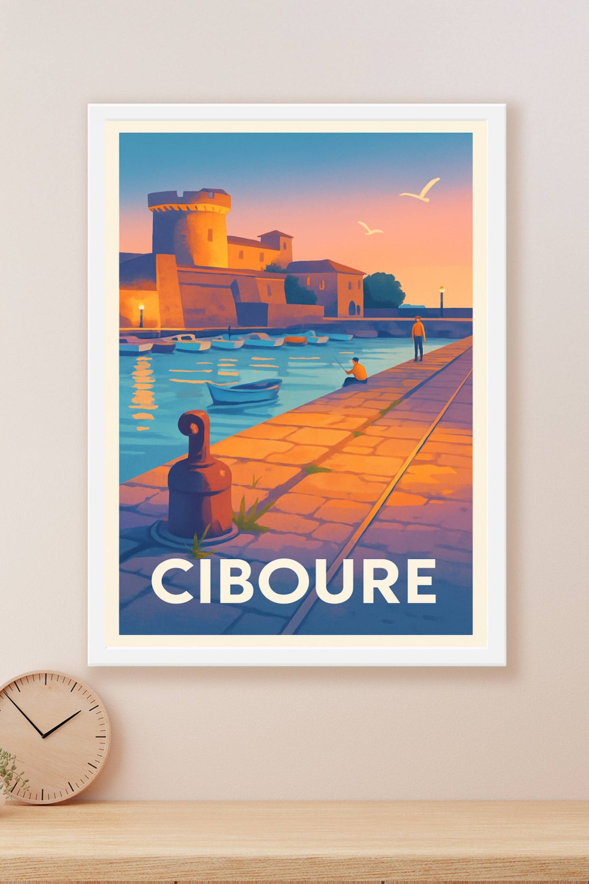 Affiche Ciboure — Charme et douceur au bord de l'eau · poster d'art de Ciboure