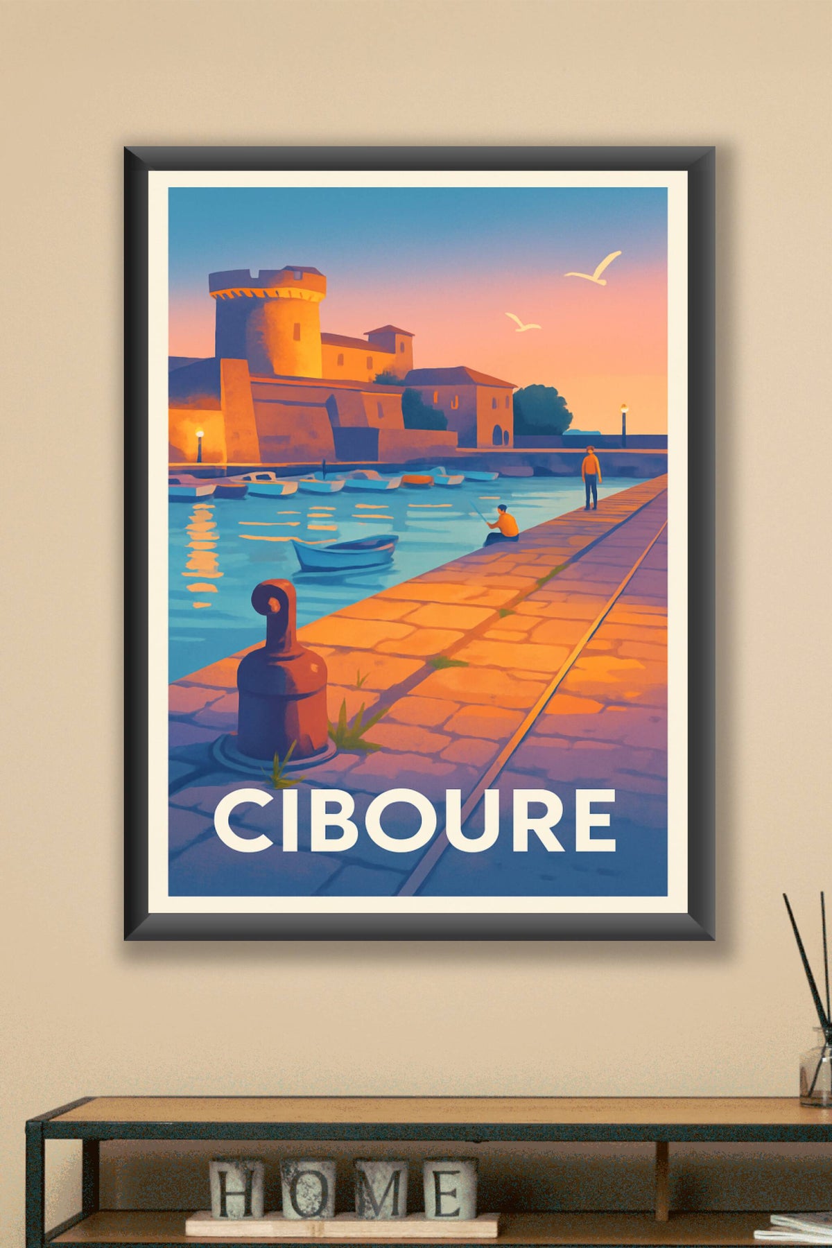 Affiche Ciboure — Charme et douceur au bord de l'eau · poster d'art de Ciboure