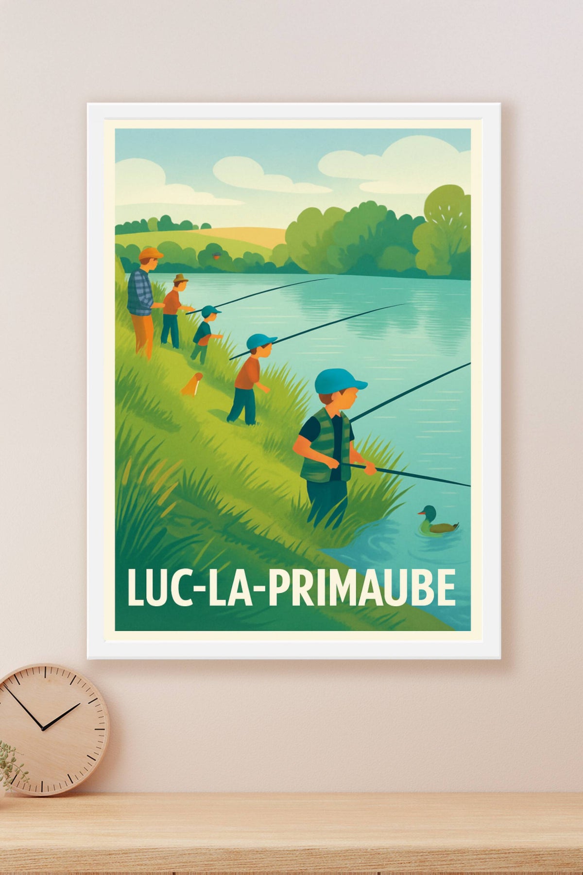 Affiche Luc-la-Primaube — La sérénité au bord de l'eau · poster d'art de Luc-la-Primaube