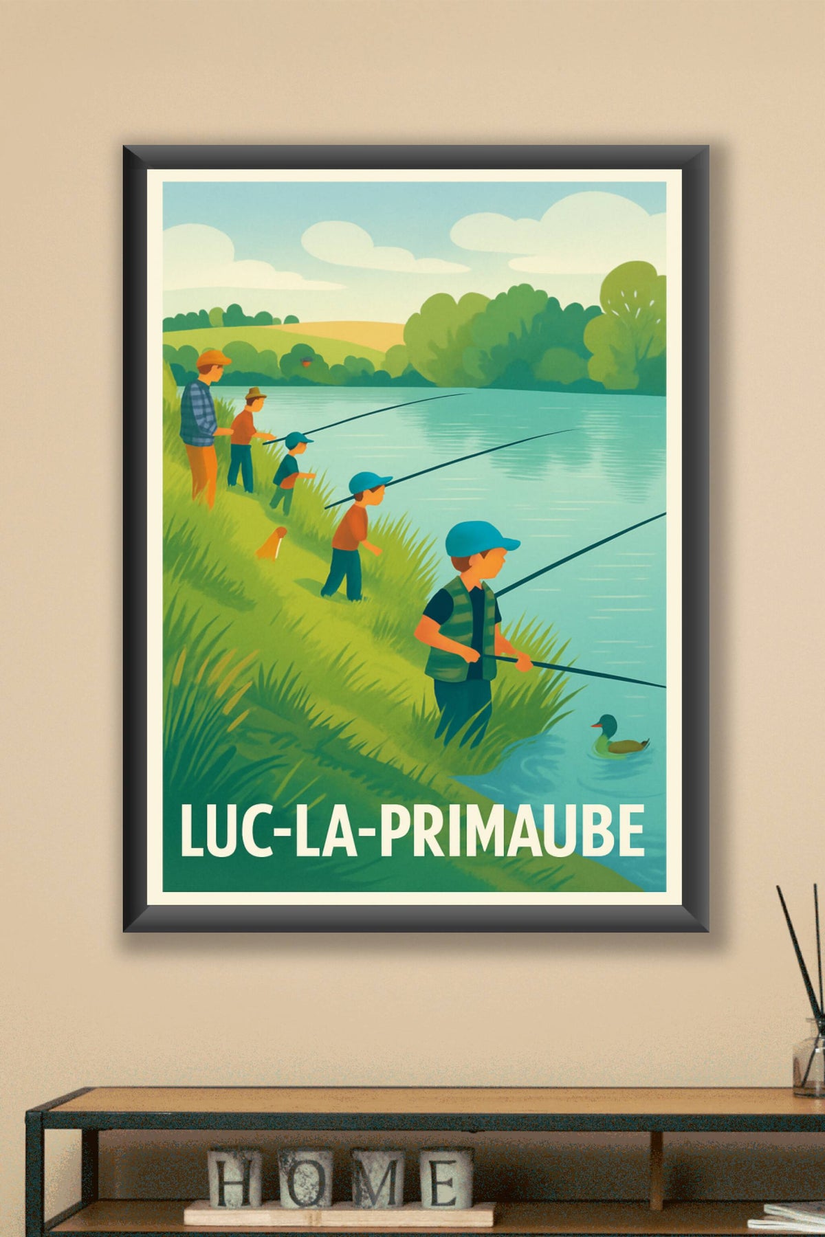 Affiche Luc-la-Primaube — La sérénité au bord de l'eau · poster d'art de Luc-la-Primaube