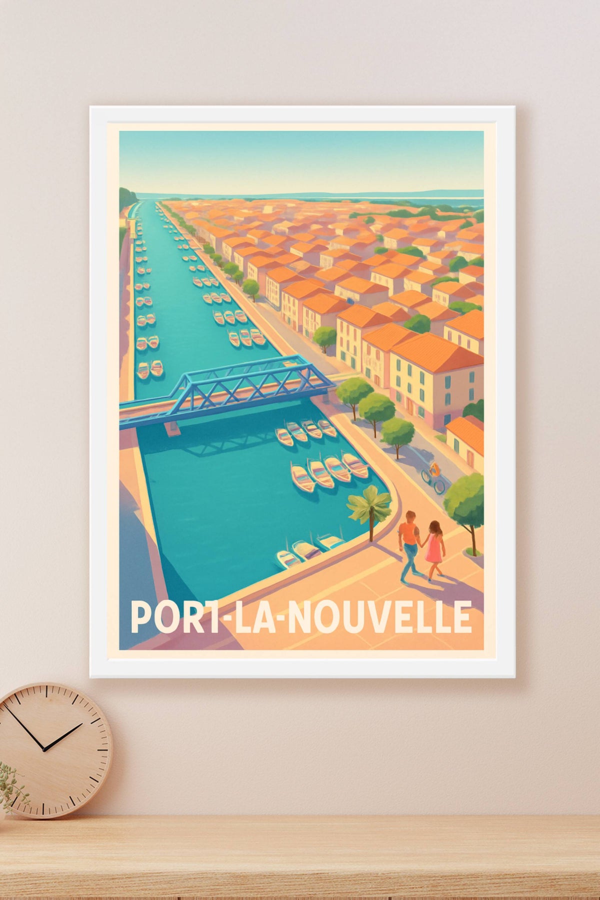 Affiche Port-la-Nouvelle — Douceur et charme méditerranéen · poster d'art de Port-la-Nouvelle