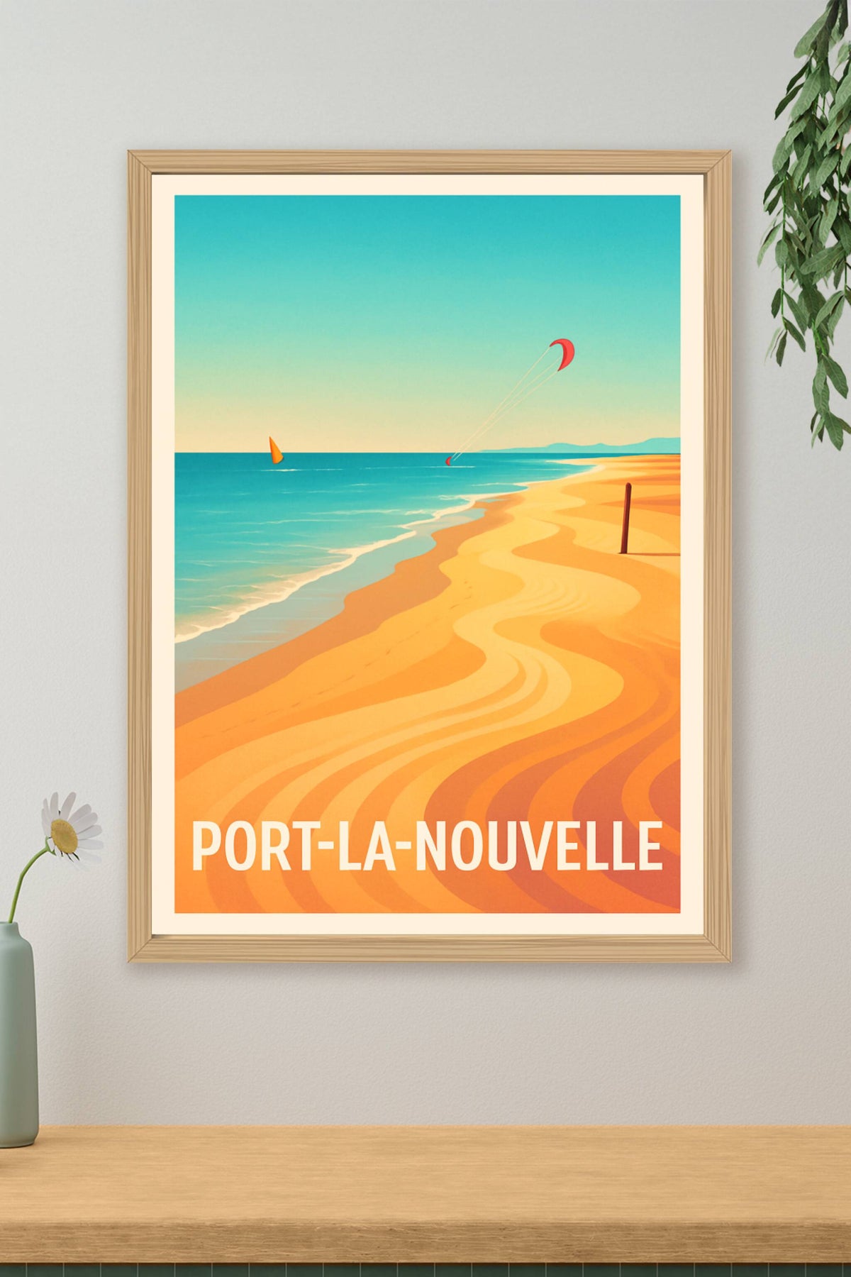 Affiche Port-la-Nouvelle — Évasion et douceur méditerranéenne · poster d'art de Port-la-Nouvelle
