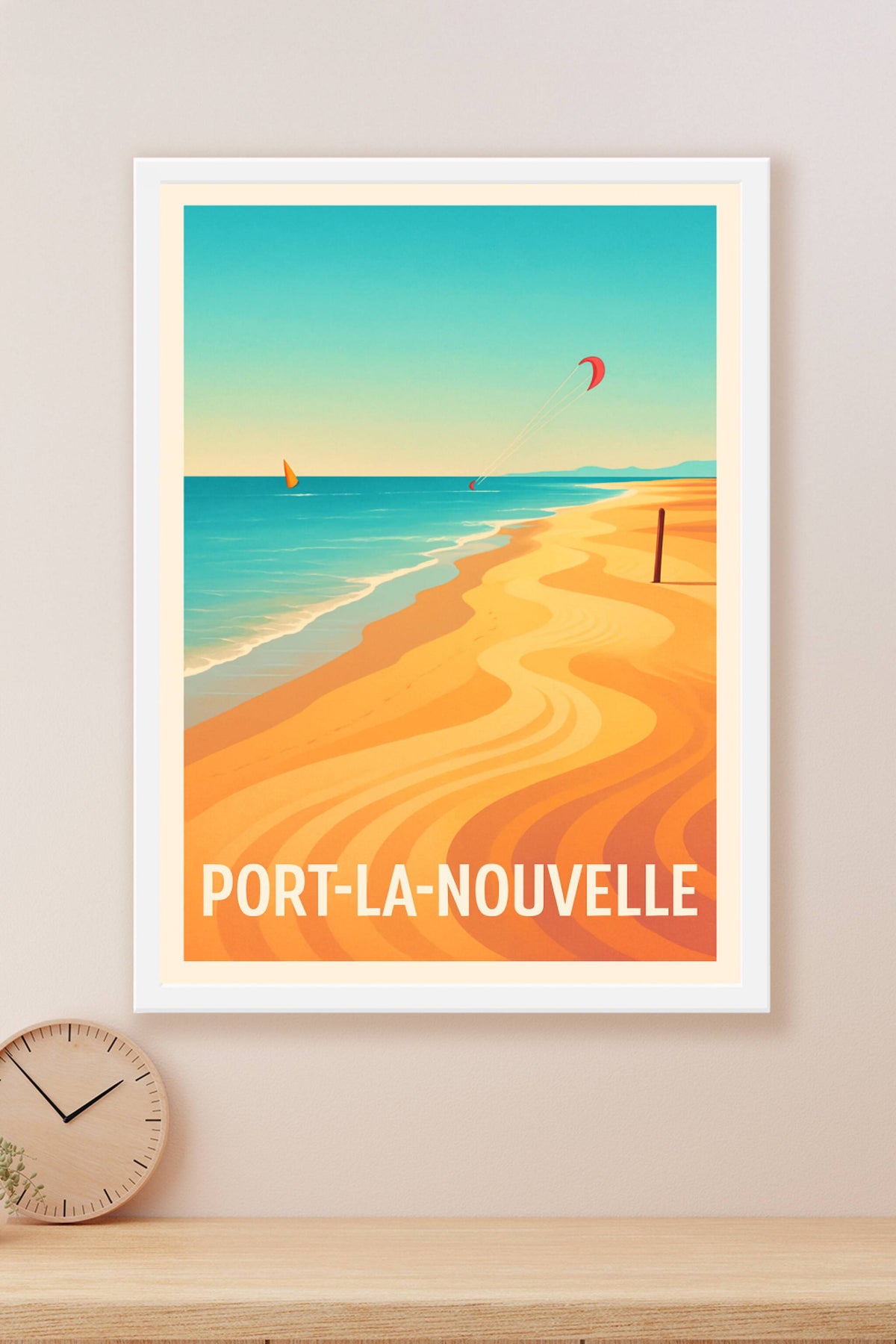 Affiche Port-la-Nouvelle — Évasion et douceur méditerranéenne · poster d'art de Port-la-Nouvelle