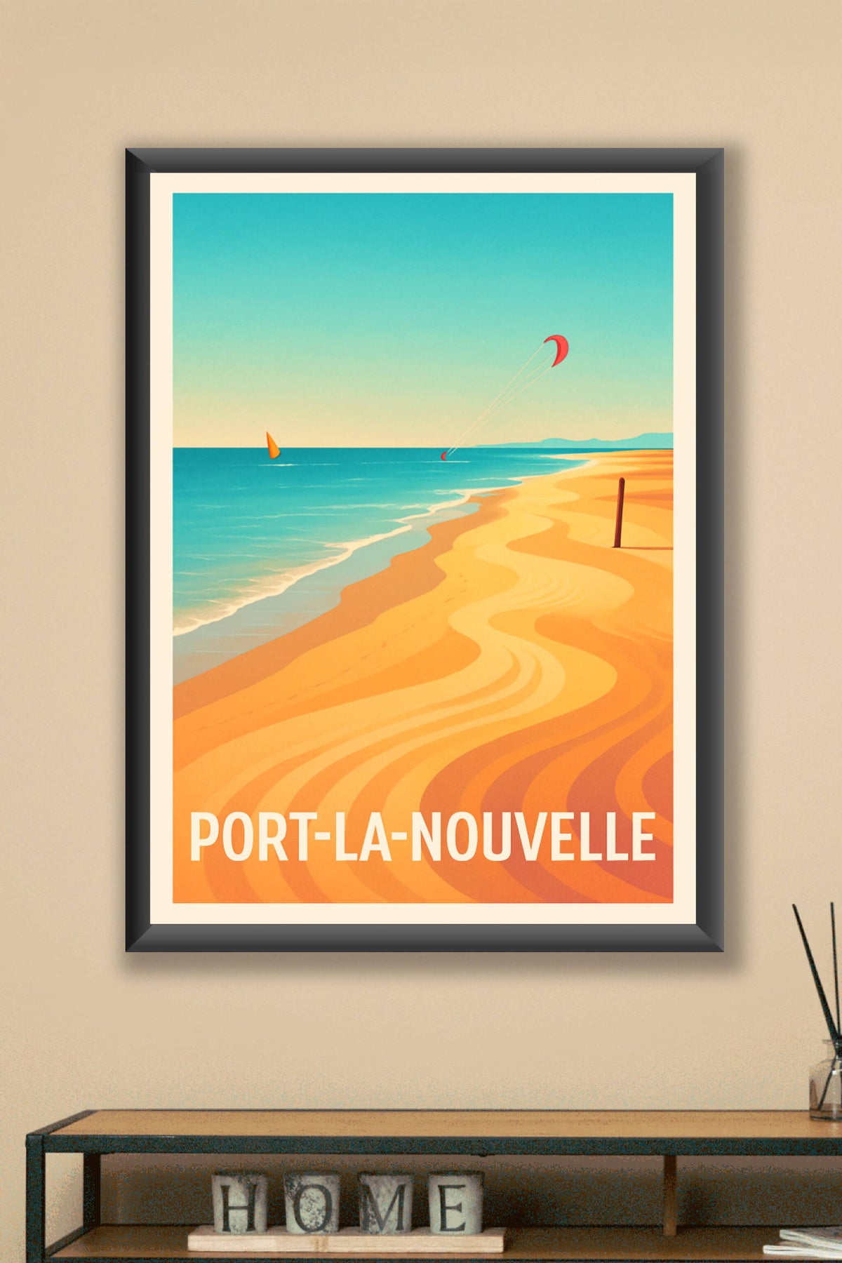 Affiche Port-la-Nouvelle — Évasion et douceur méditerranéenne · poster d'art de Port-la-Nouvelle