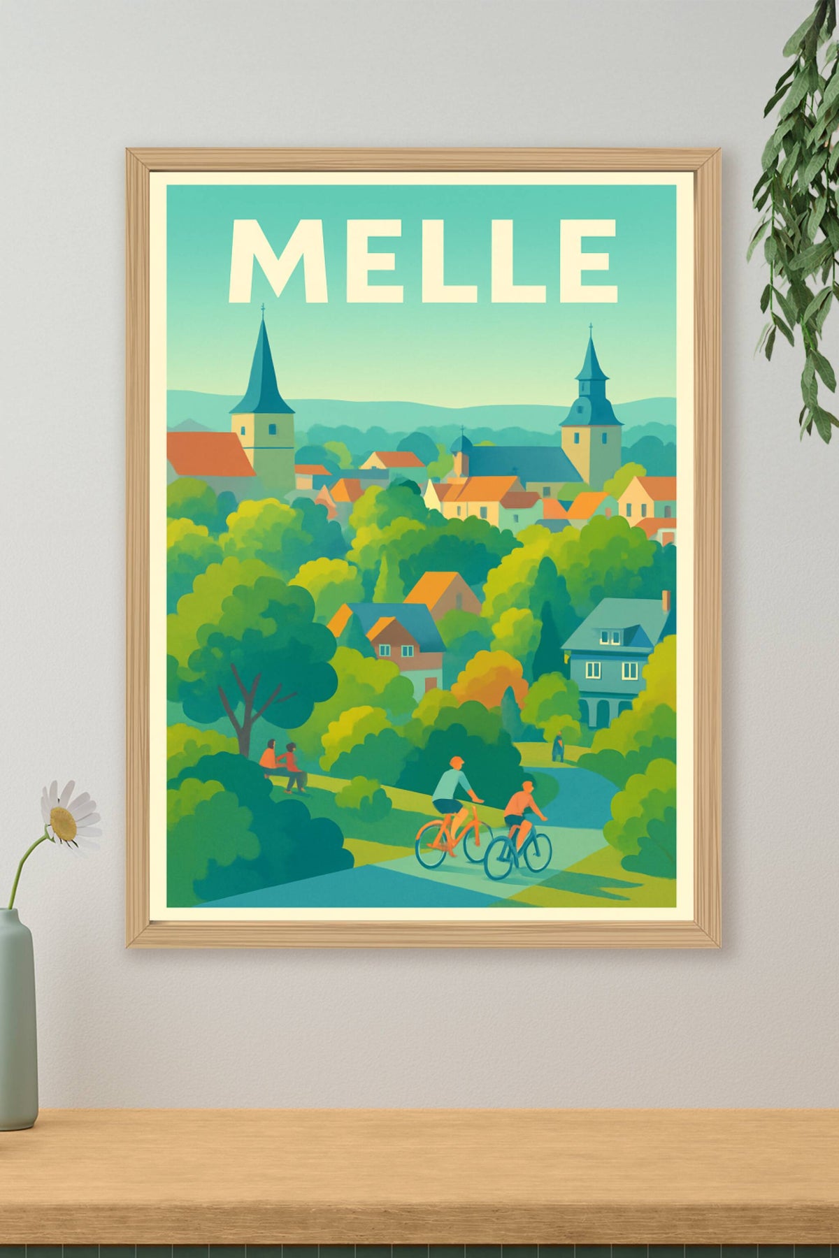 Affiche Melle — Charme bucolique et douceur de vivre · poster d'art de Melle