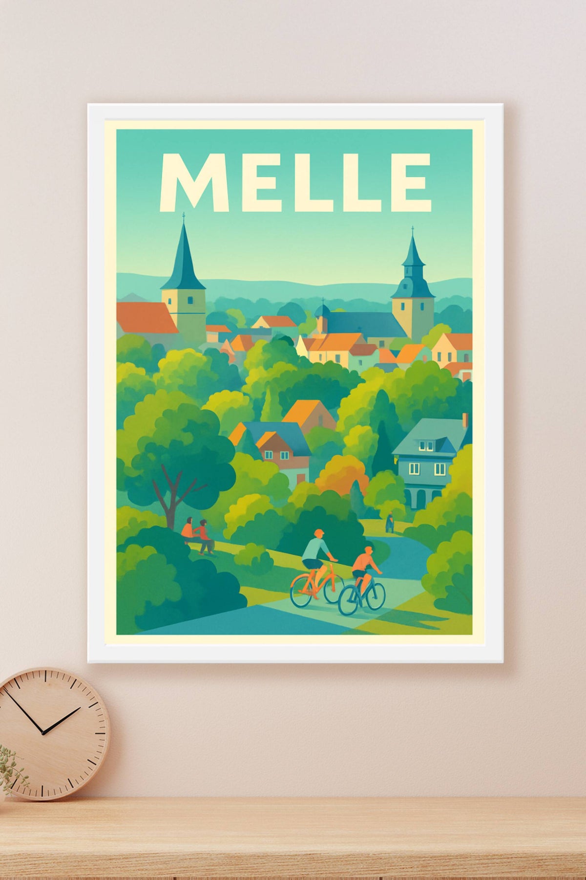 Affiche Melle — Charme bucolique et douceur de vivre · poster d'art de Melle