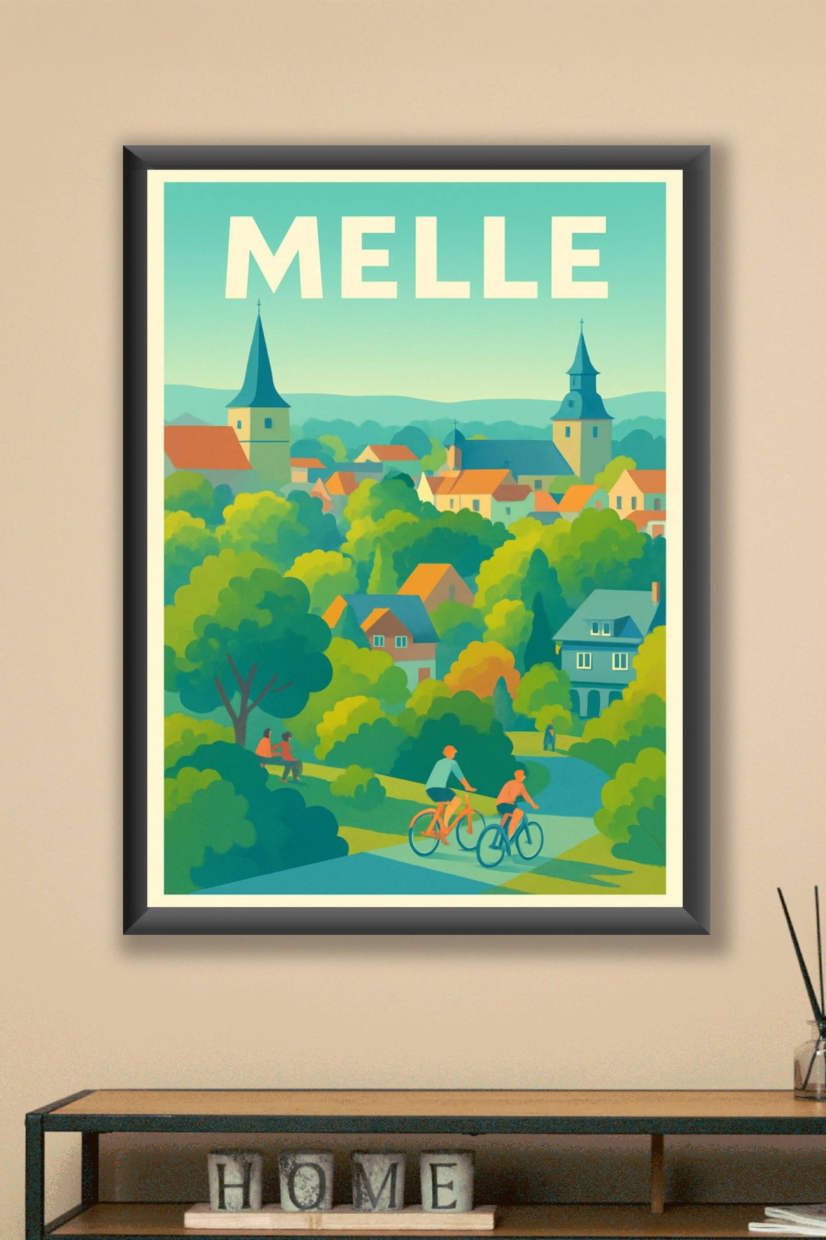 Affiche Melle — Charme bucolique et douceur de vivre · poster d'art de Melle