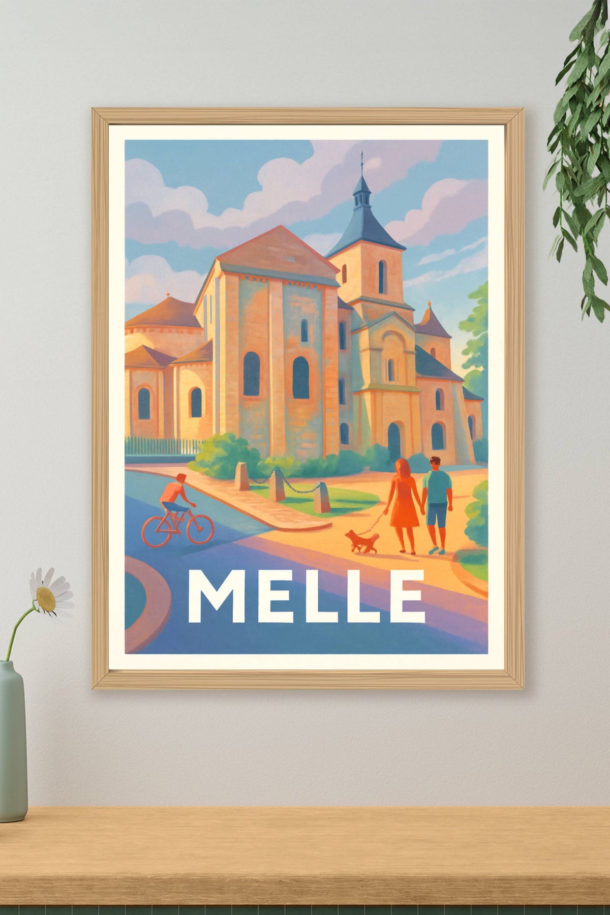 Affiche Melle — Harmonie architecturale et douceur de vivre · poster d'art de Melle
