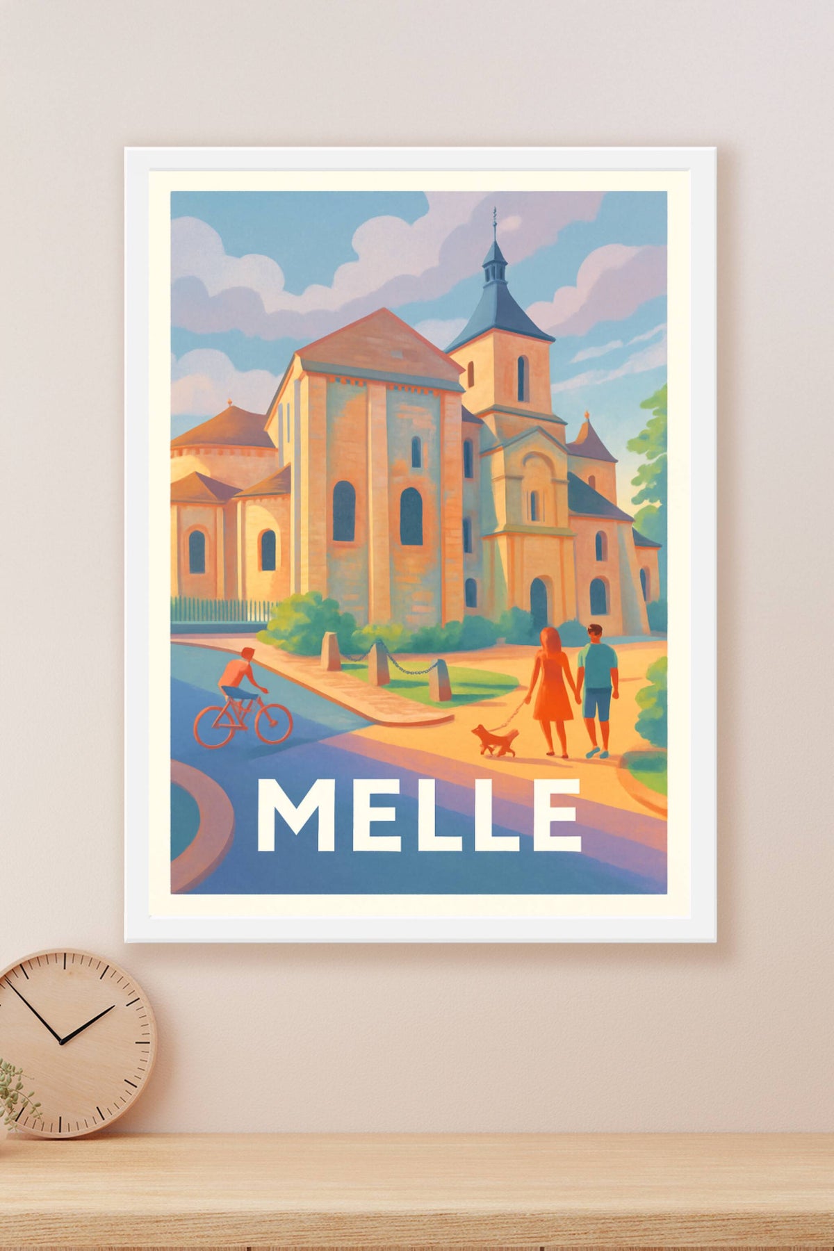 Affiche Melle — Harmonie architecturale et douceur de vivre · poster d'art de Melle