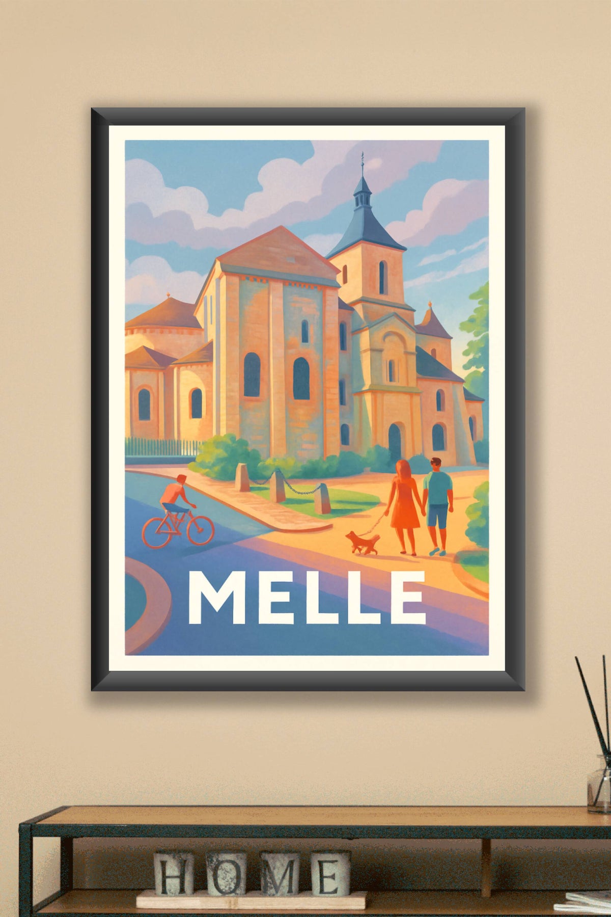 Affiche Melle — Harmonie architecturale et douceur de vivre · poster d'art de Melle