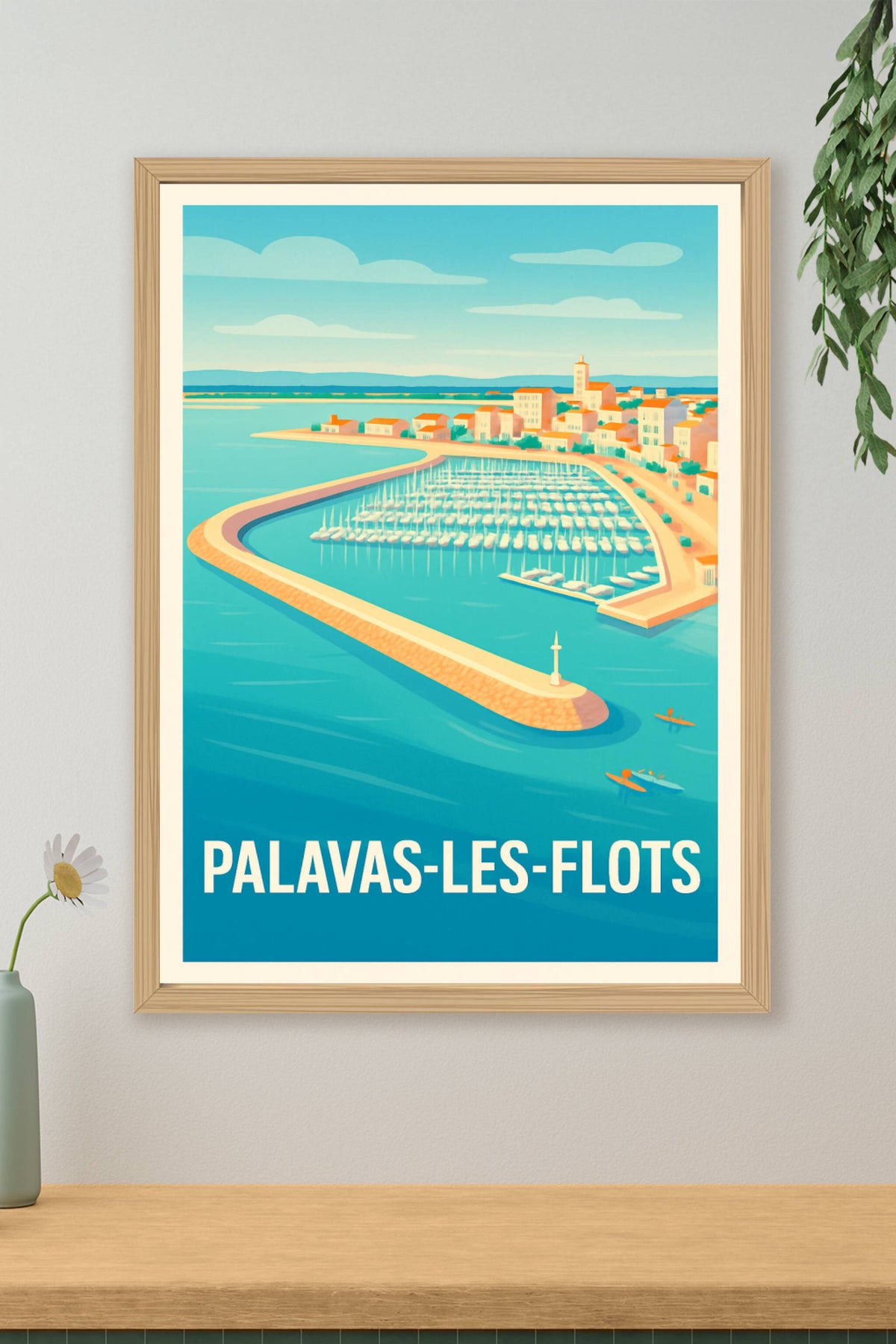 Affiche Palavas-les-Flots — L'élégance méditerranéenne en poster vintage · poster d'art de Palavas-les-Flots