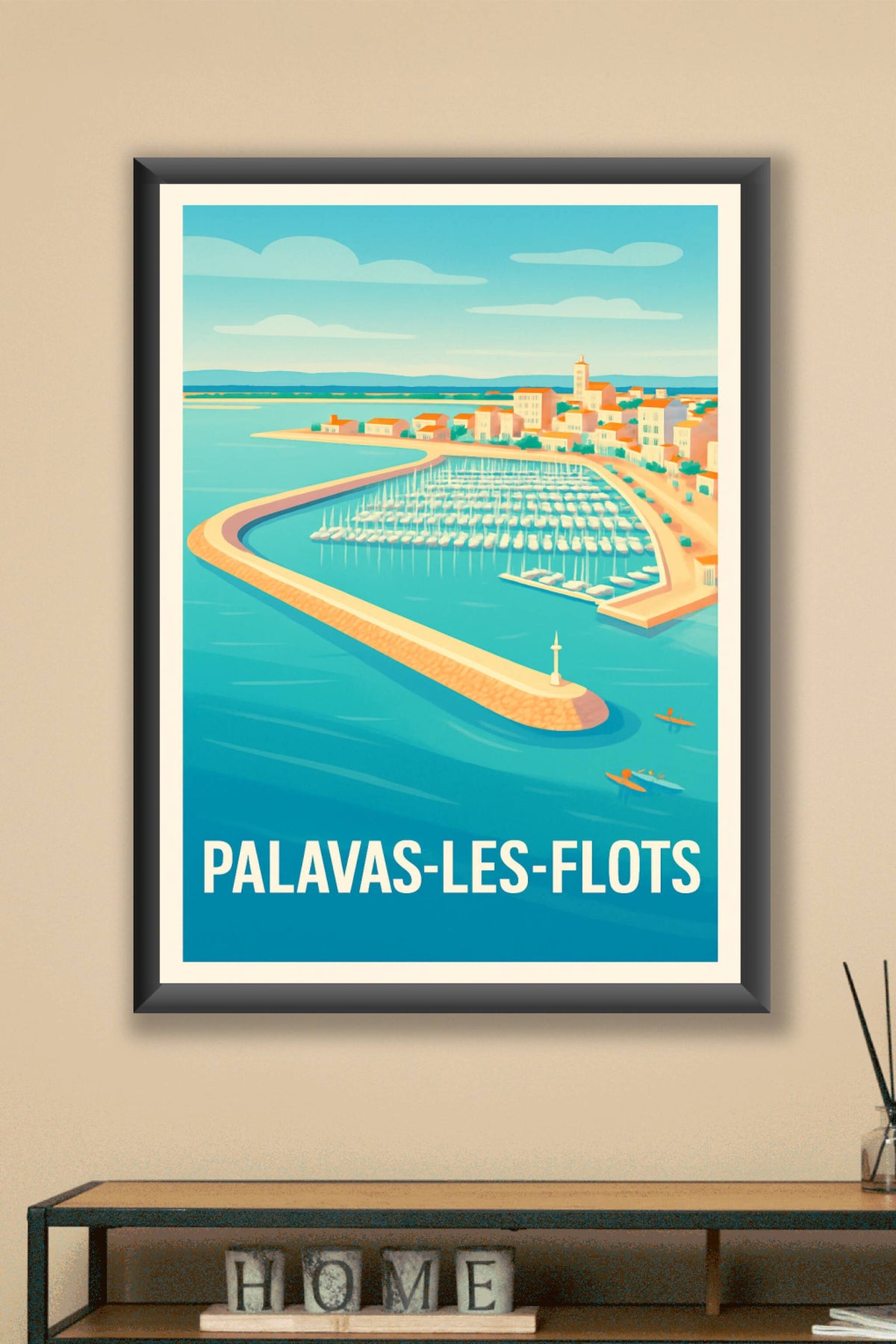 Affiche Palavas-les-Flots — L'élégance méditerranéenne en poster vintage · poster d'art de Palavas-les-Flots