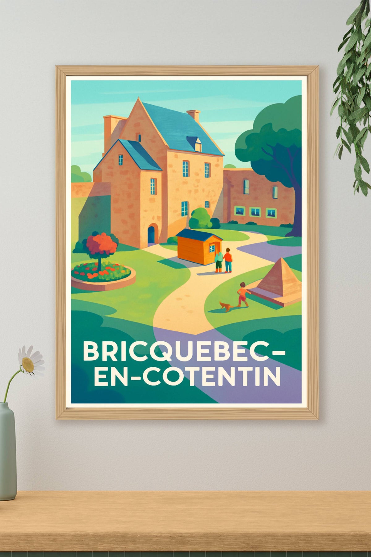 Affiche Bricquebec-en-Cotentin — Un Havre de Paix Historique · poster d'art de Bricquebec-en-Cotentin