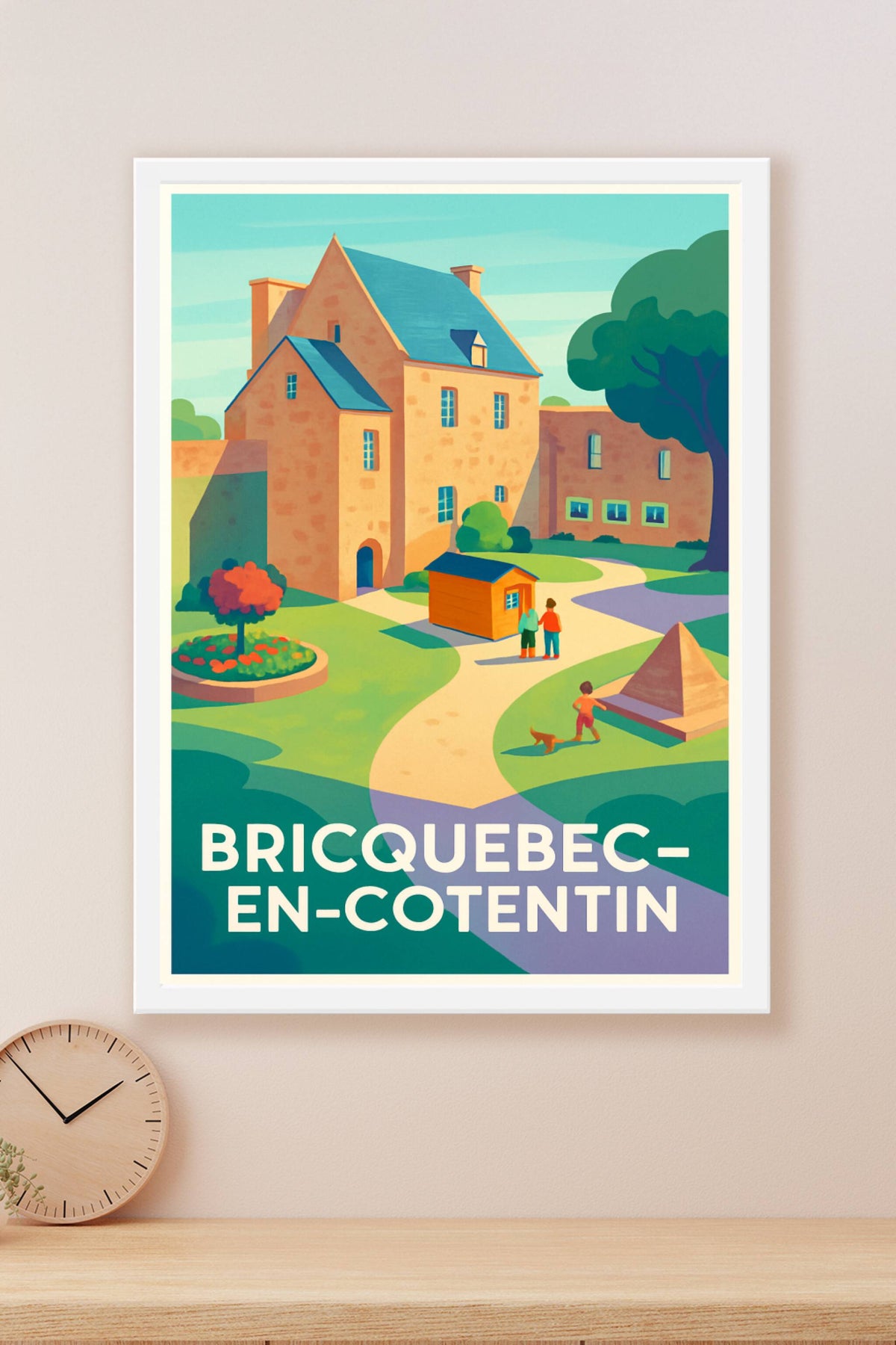 Affiche Bricquebec-en-Cotentin — Un Havre de Paix Historique · poster d'art de Bricquebec-en-Cotentin