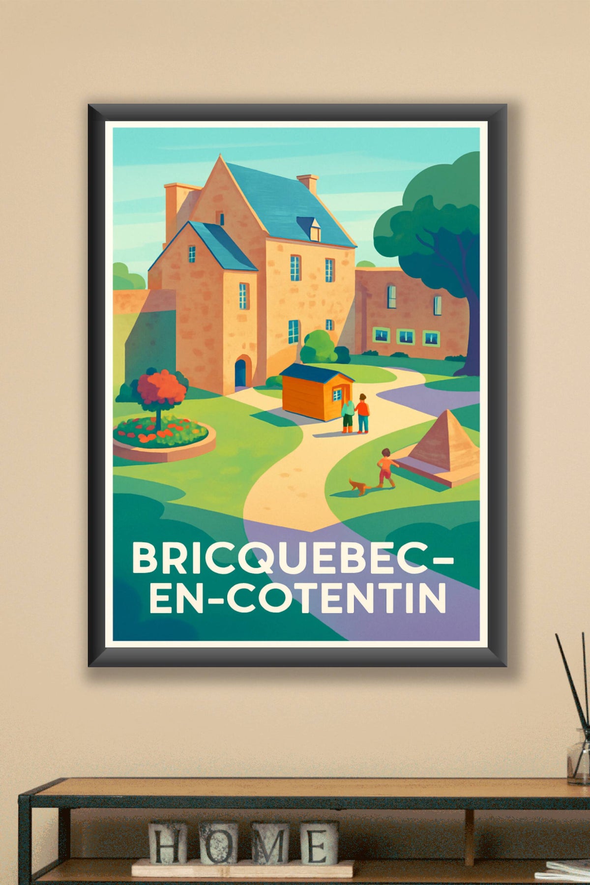 Affiche Bricquebec-en-Cotentin — Un Havre de Paix Historique · poster d'art de Bricquebec-en-Cotentin