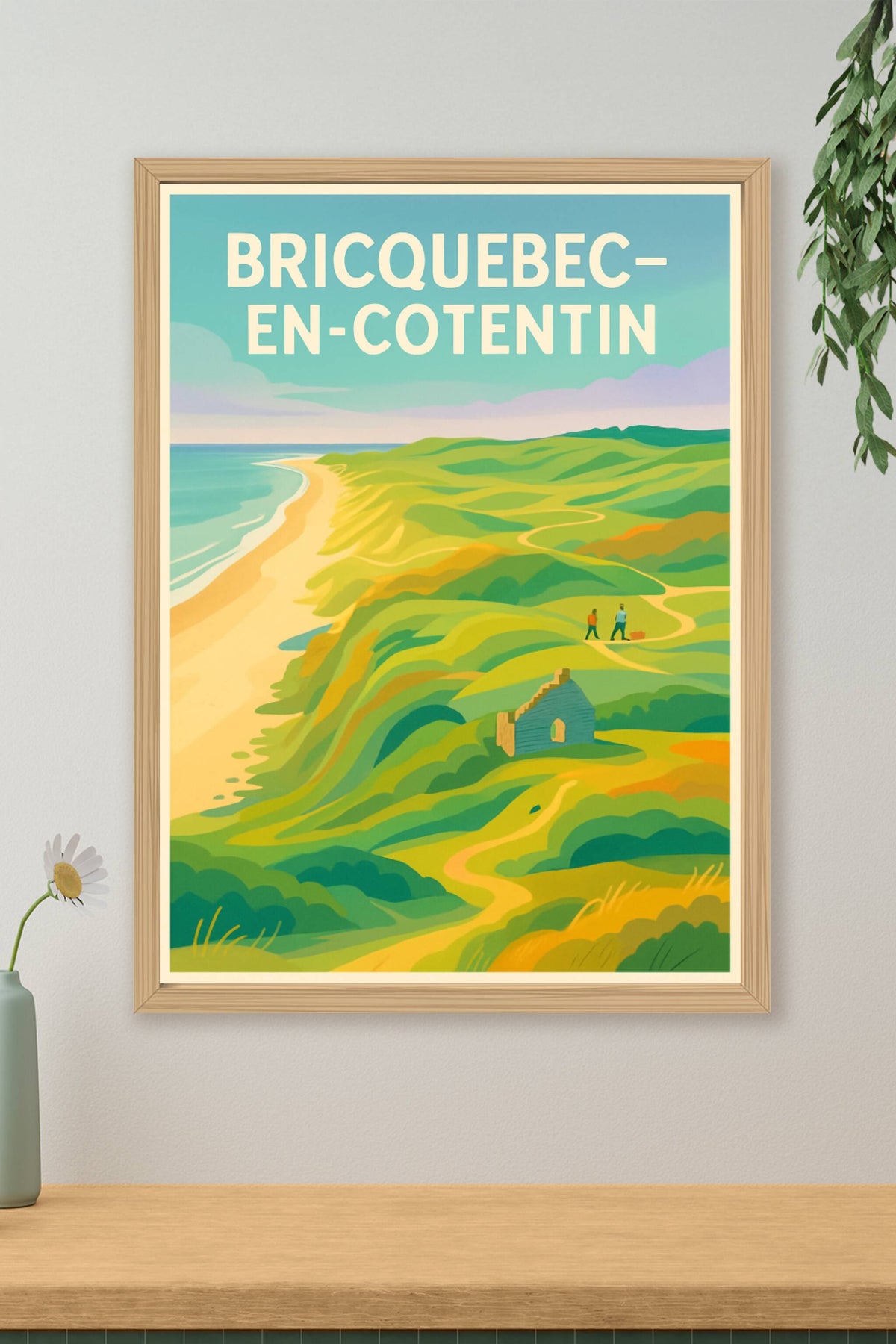Affiche Bricquebec-en-Cotentin — Évasion Nature et Littoral · poster d'art de Bricquebec-en-Cotentin