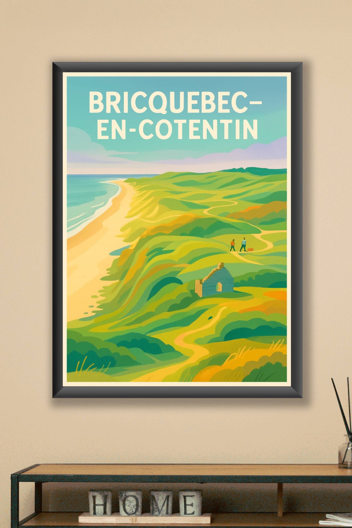 Affiche Bricquebec-en-Cotentin — Évasion Nature et Littoral · poster d'art de Bricquebec-en-Cotentin
