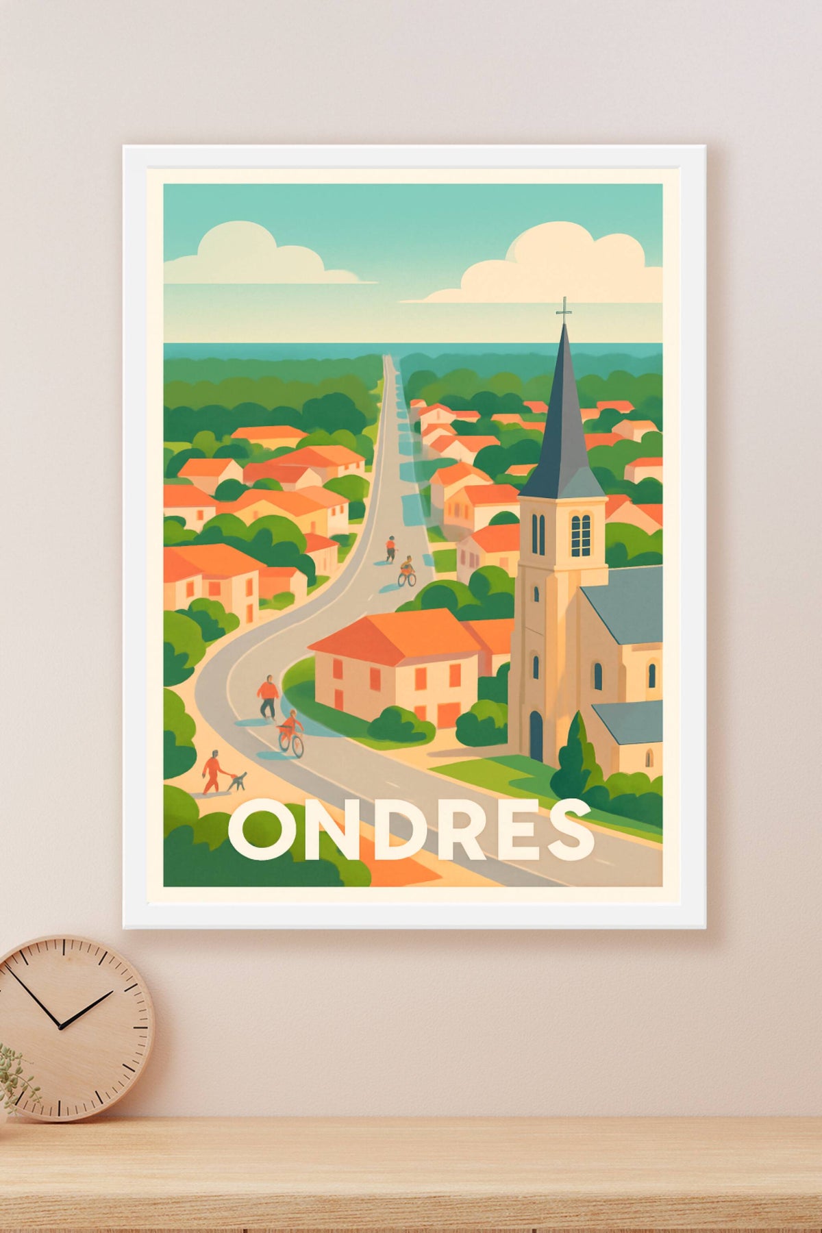 Affiche Ondres — Charme et sérénité au bord de l'océan · poster d'art de Ondres
