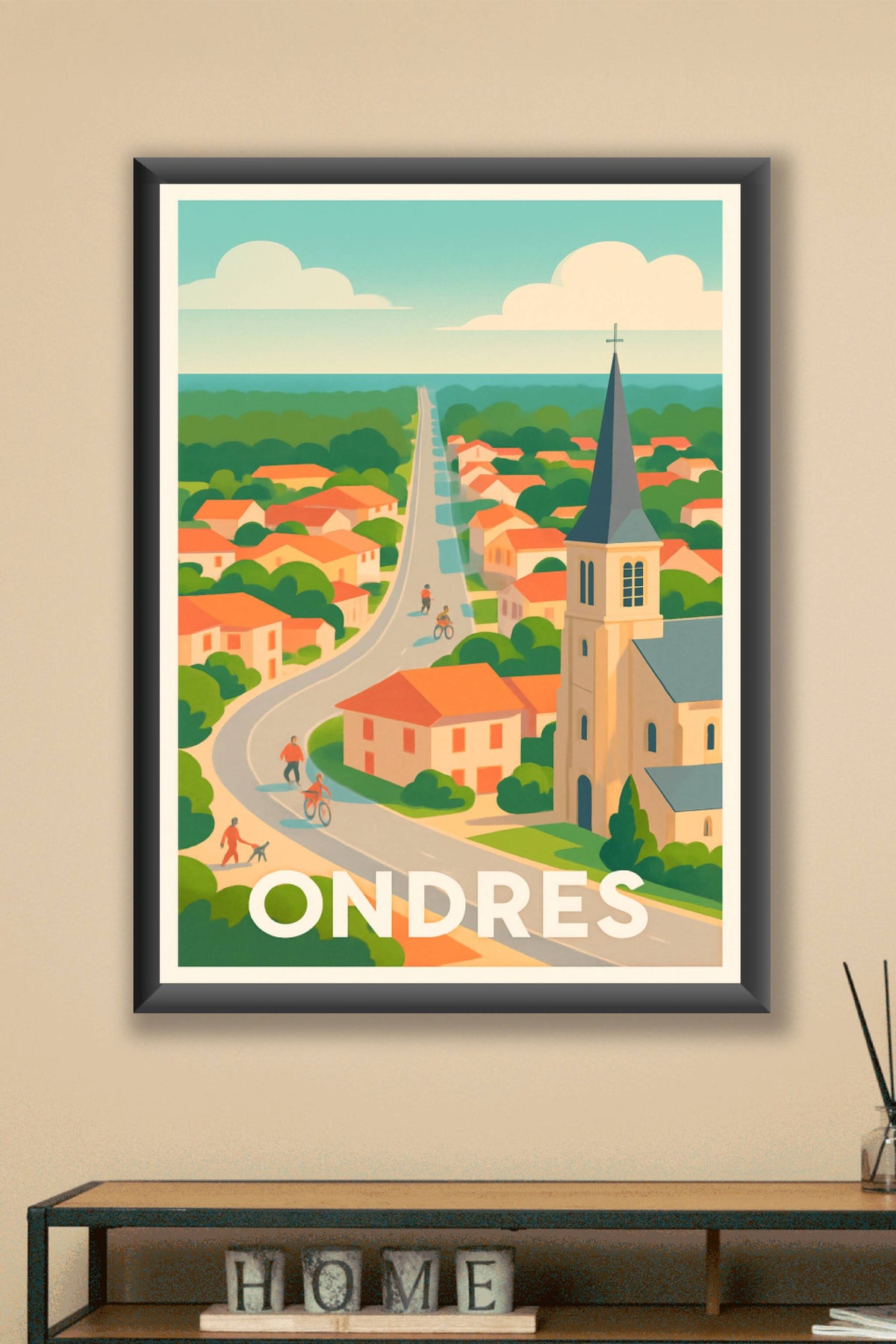 Affiche Ondres — Charme et sérénité au bord de l'océan · poster d'art de Ondres